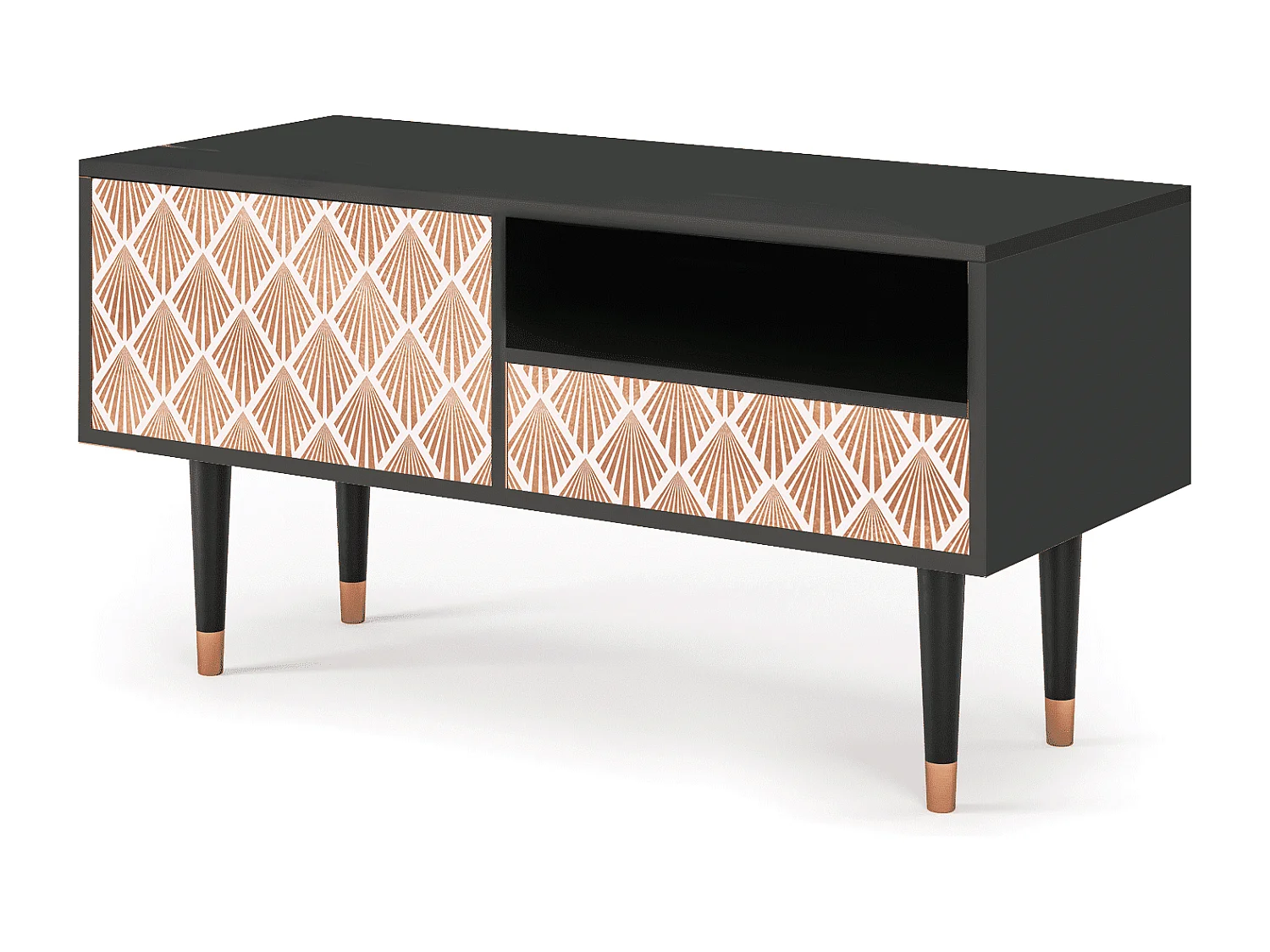 Meuble TV - 115х59х48 cm - T3 - Pastel Sunrise, Anthracite