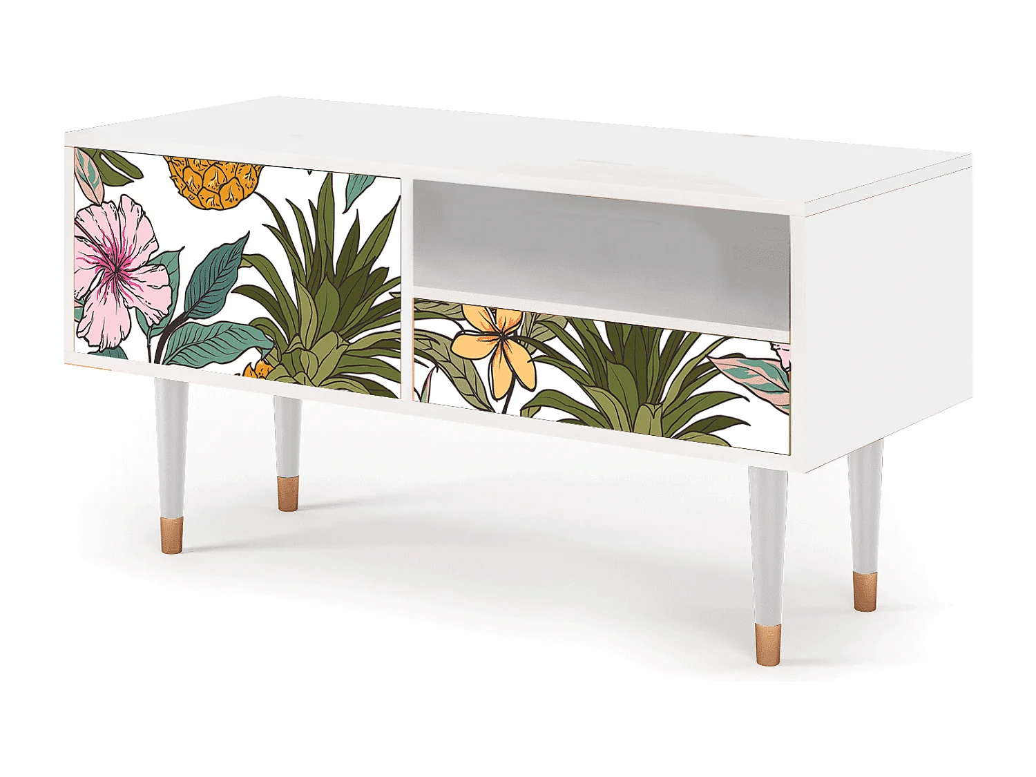 Mueble de TV - 115х59х48 cm - T3 - Estival Fruit, Blanco