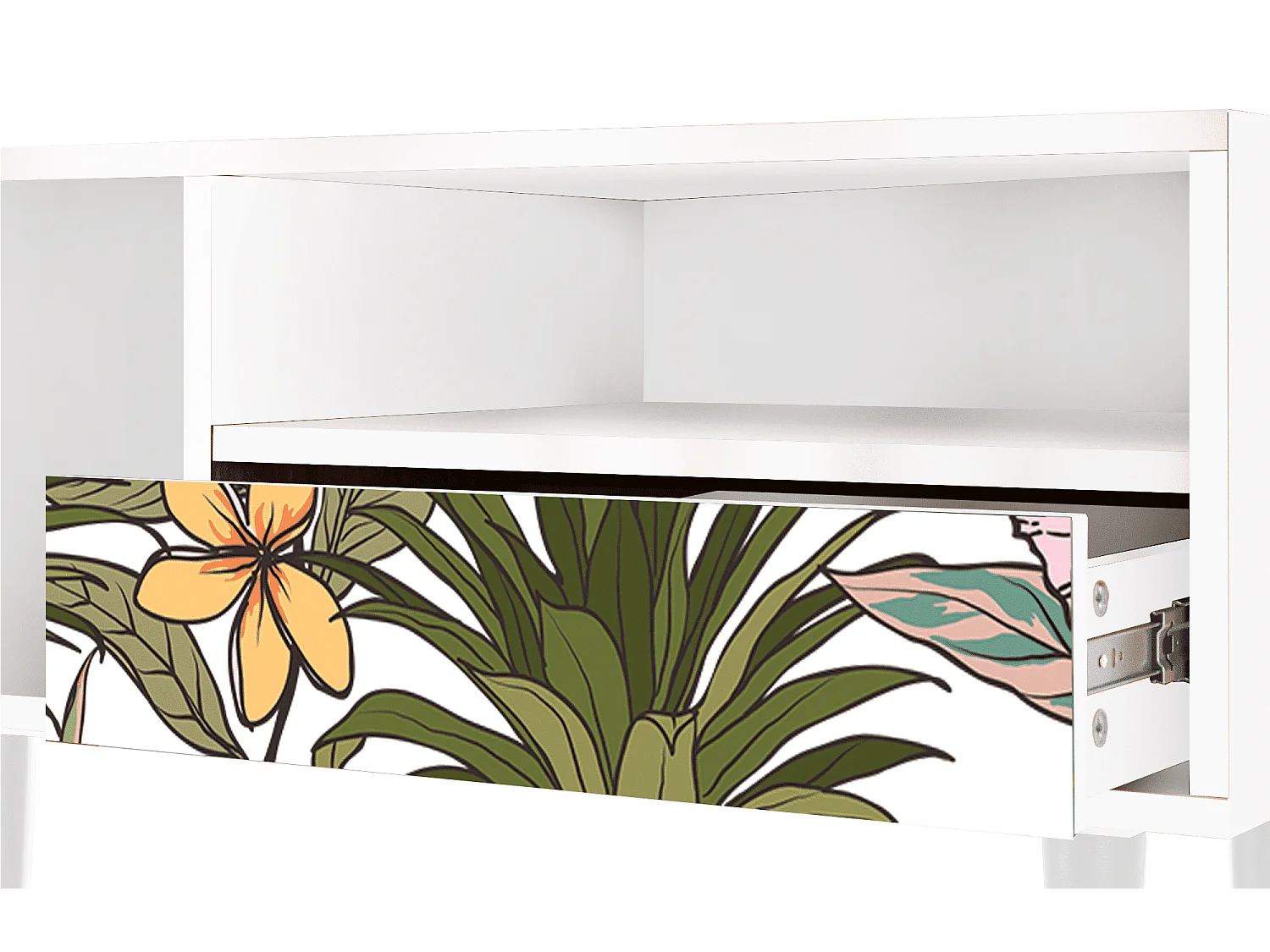 Meuble TV - 115х59х48 cm - T3 - Estival Fruit, Blanc