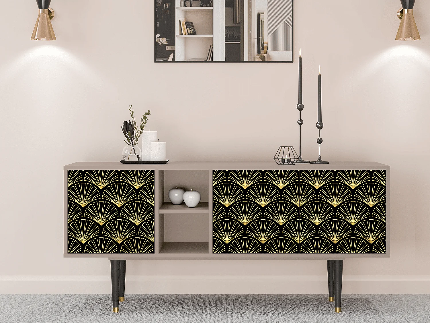 TV-meubel - 150х69х41 cm - T5 - Bird of Juno, Latte