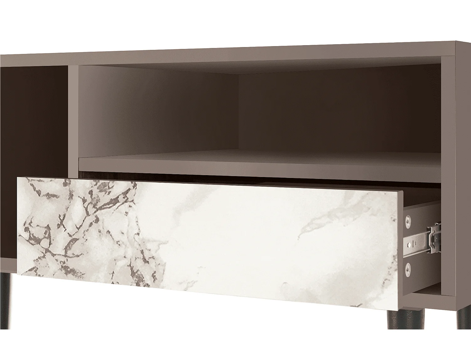 Mobile TV - 115х59х48 cm - T3 - Milk Marble, Latte