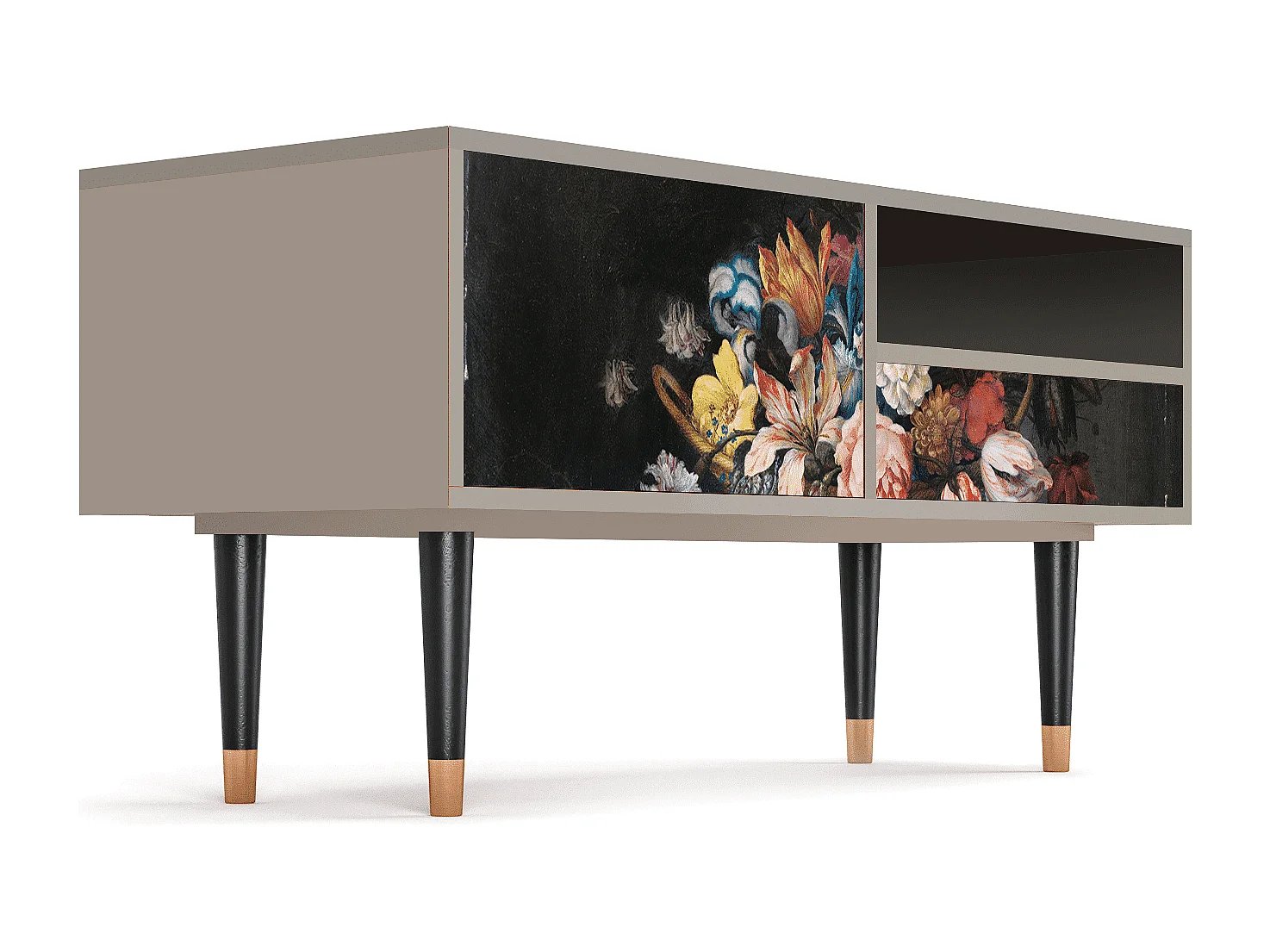 Mobile TV - 115х59х48 cm - T3 - Still Life with Flowers, Sabbia