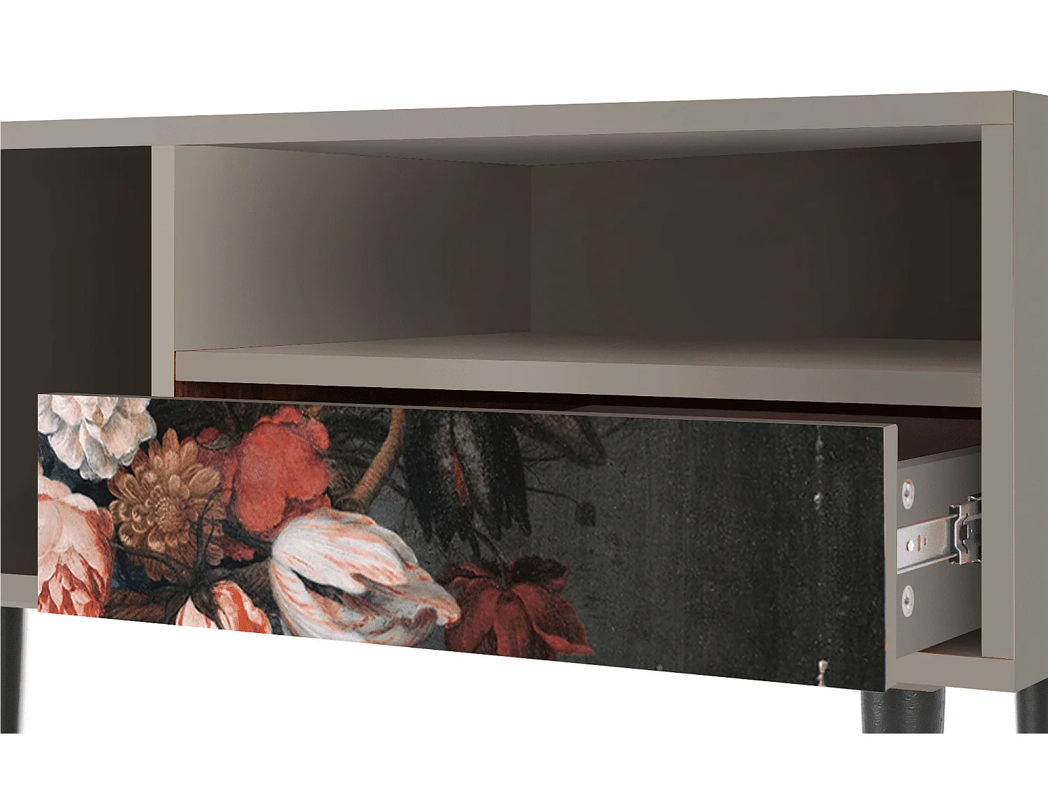 Mobile TV - 115х59х48 cm - T3 - Still Life with Flowers, Sabbia