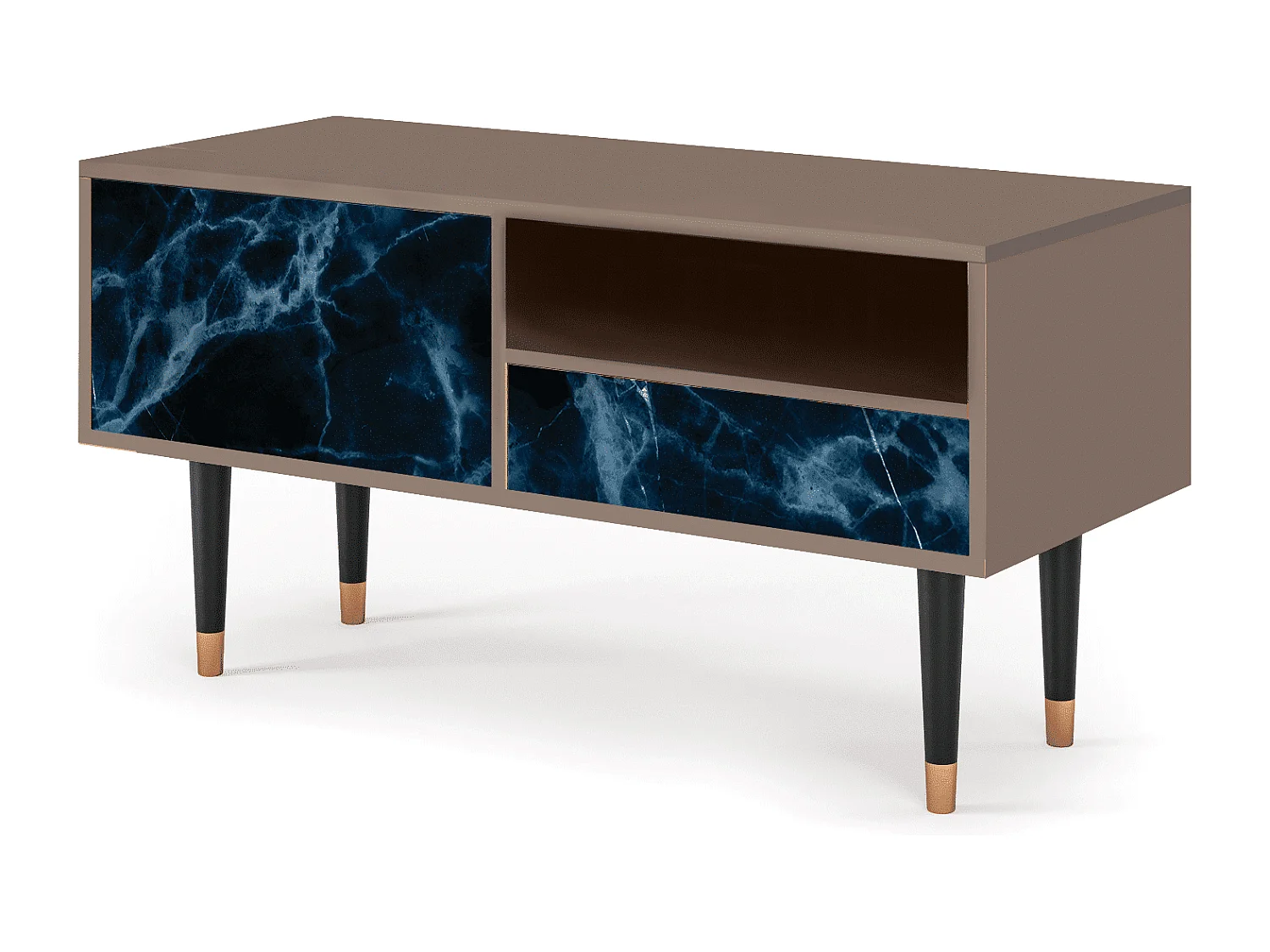 Meuble TV - 115х59х48 cm - T3 - Deep Ocean, Latte