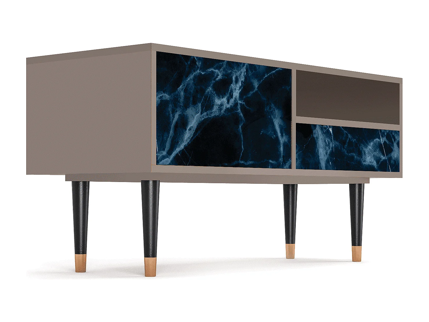 Meuble TV - 115х59х48 cm - T3 - Deep Ocean, Latte