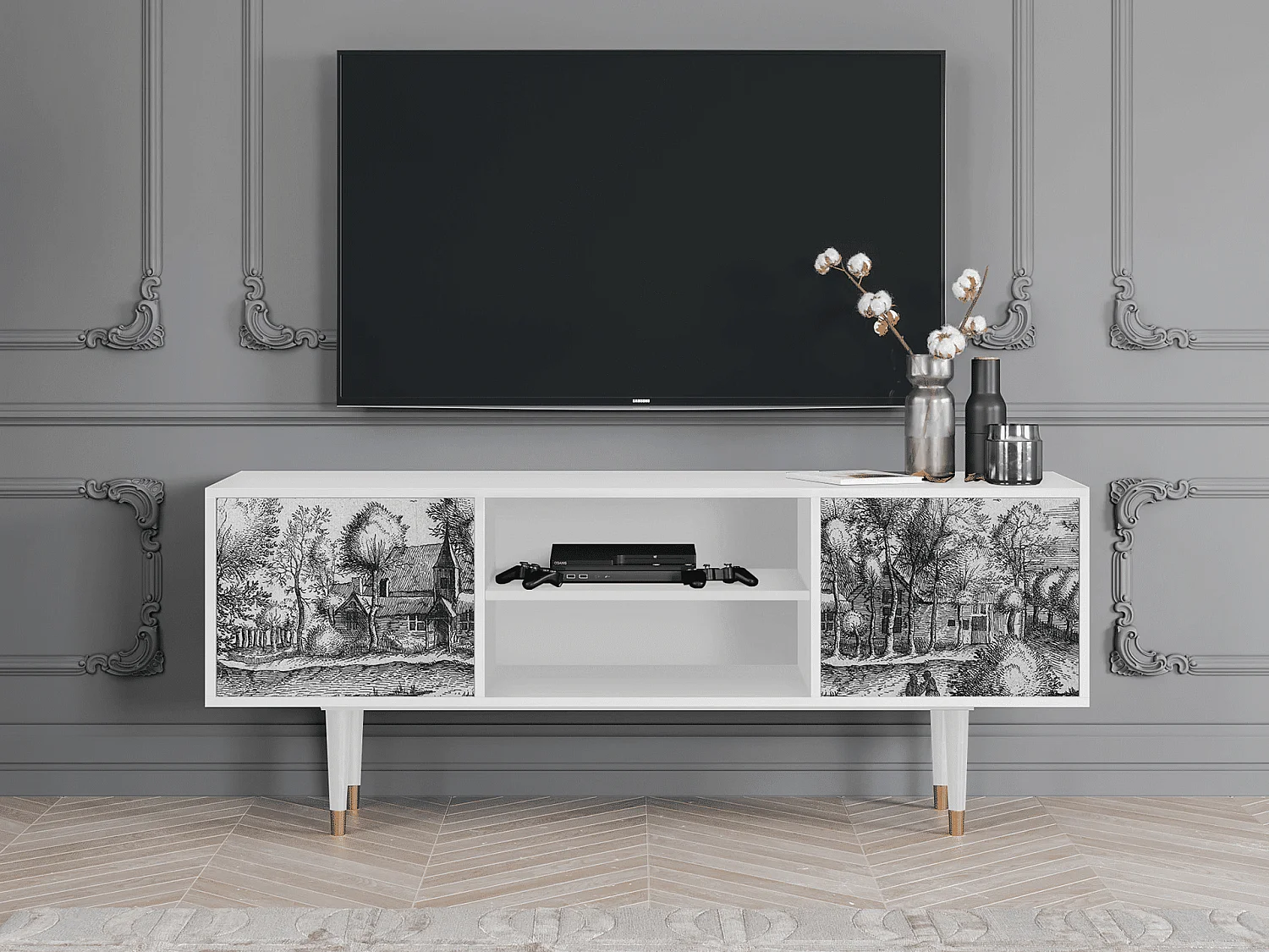 Mueble de TV - 170х69х48 cm - T2 - A Pond, Branco