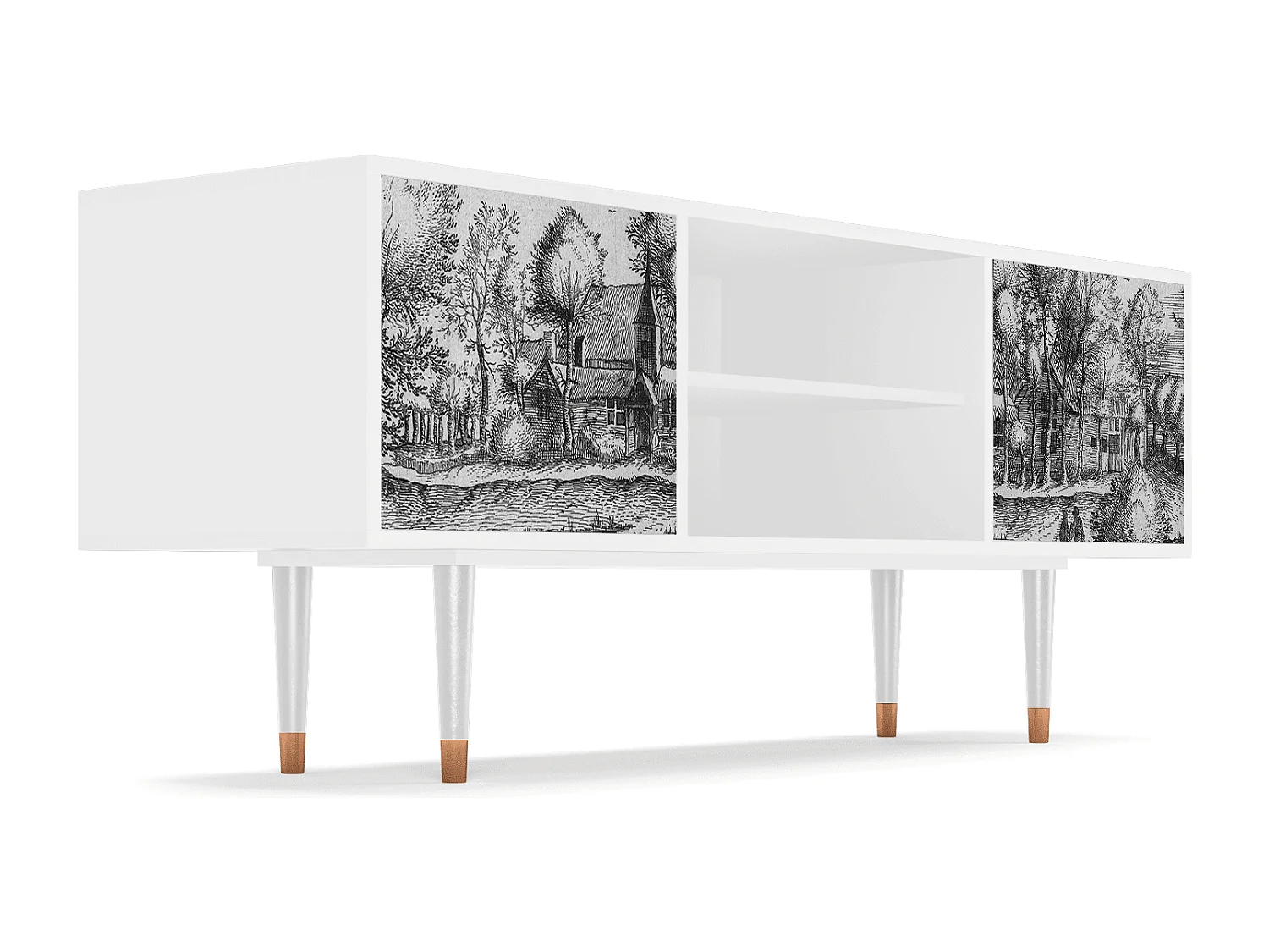 Mueble de TV - 170х69х48 cm - T2 - A Pond, Branco