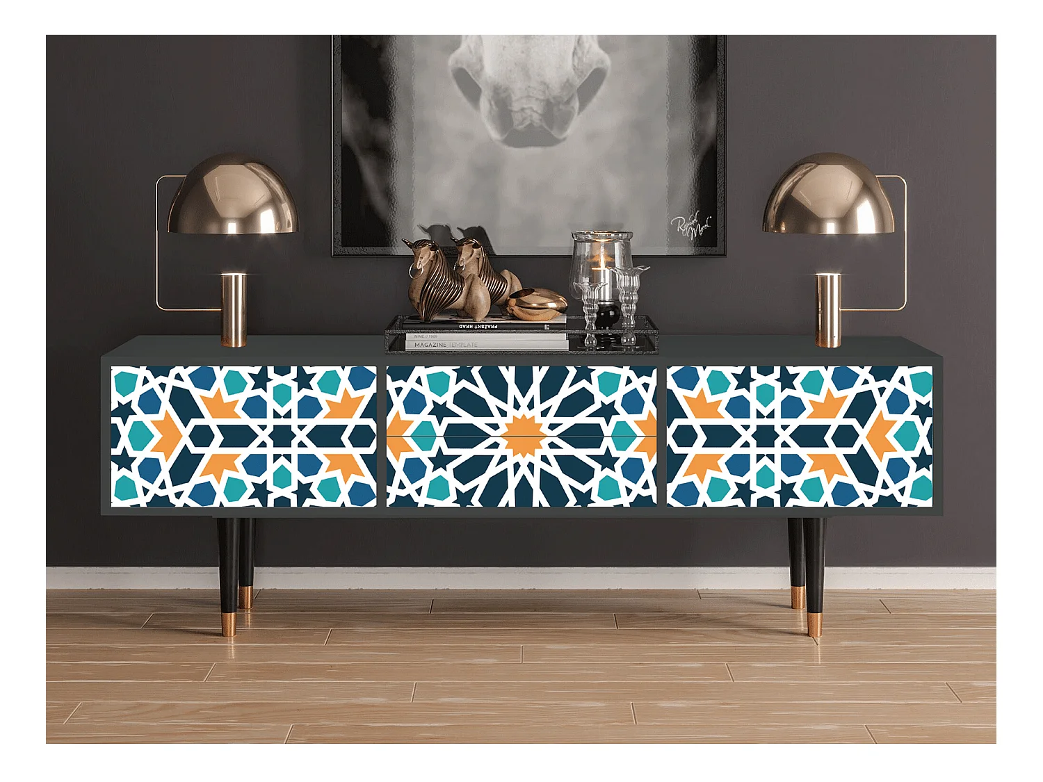 TV-Möbel - 170х59х48 cm - T4 - Kaleidoscope, Anthrazit