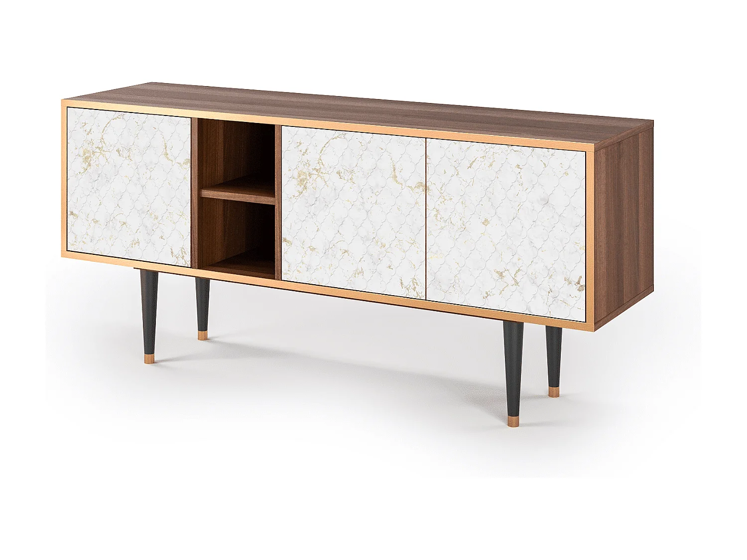 Meuble TV - 150х69х41 cm - T5 - Sweet Cotton, Noyer