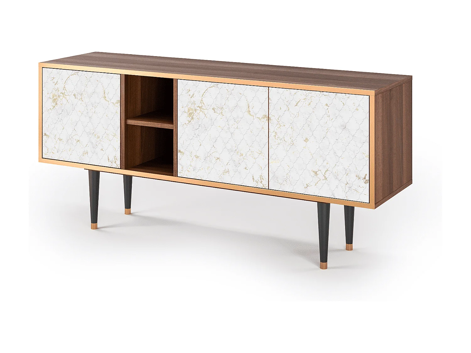 Meuble TV - 150х69х41 cm - T5 - Sweet Cotton, Noyer