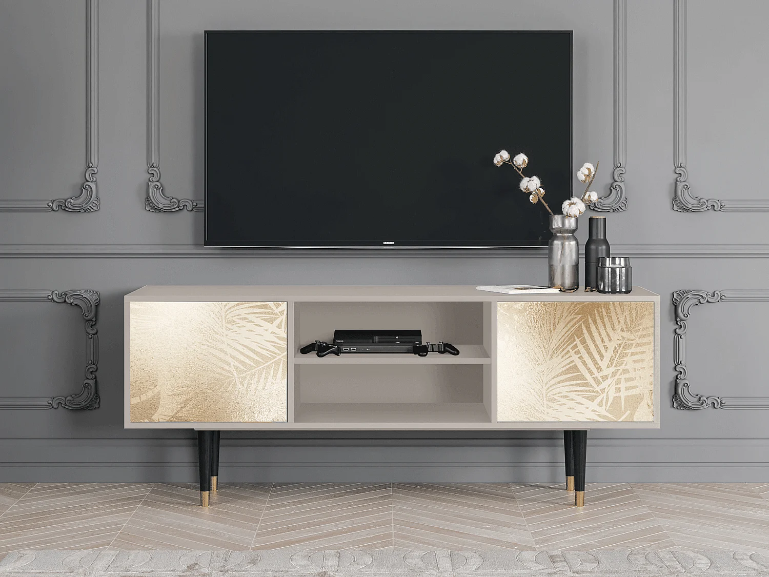 Mobile TV - 170х69х48 cm - T2 - Plant of the Dessert, Sabbia