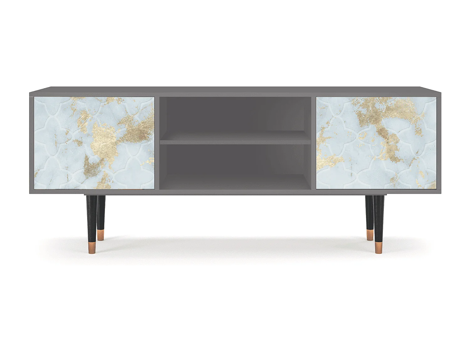 Szafka RTV - 170х69х48 cm - T2 - Golden Waves, Szary