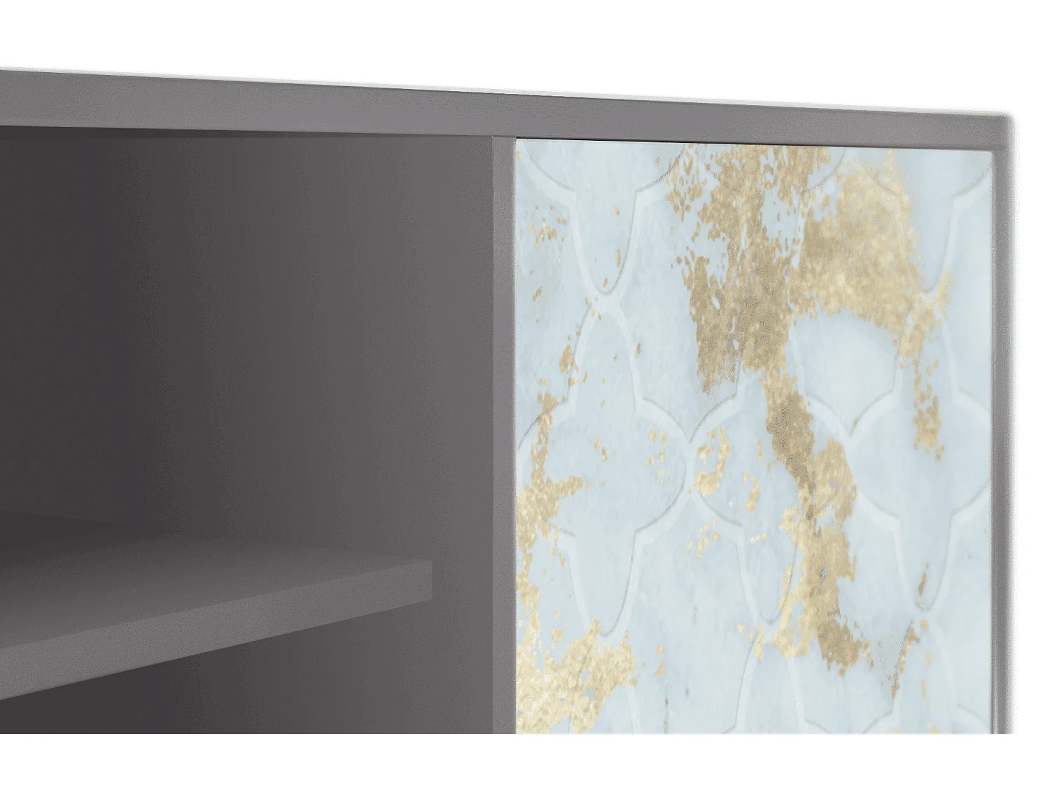 Szafka RTV - 170х69х48 cm - T2 - Golden Waves, Szary