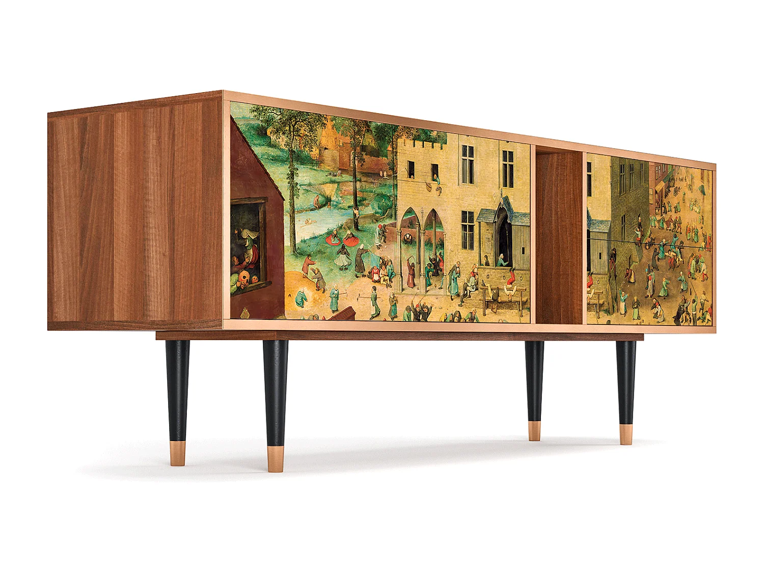 Meuble TV - 170х69х48 cm - T1 - Children Games, Noyer