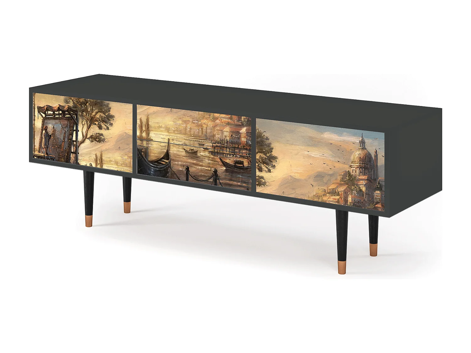 TV-Möbel - 170х59х48 cm - T4 - Venice, Anthrazit