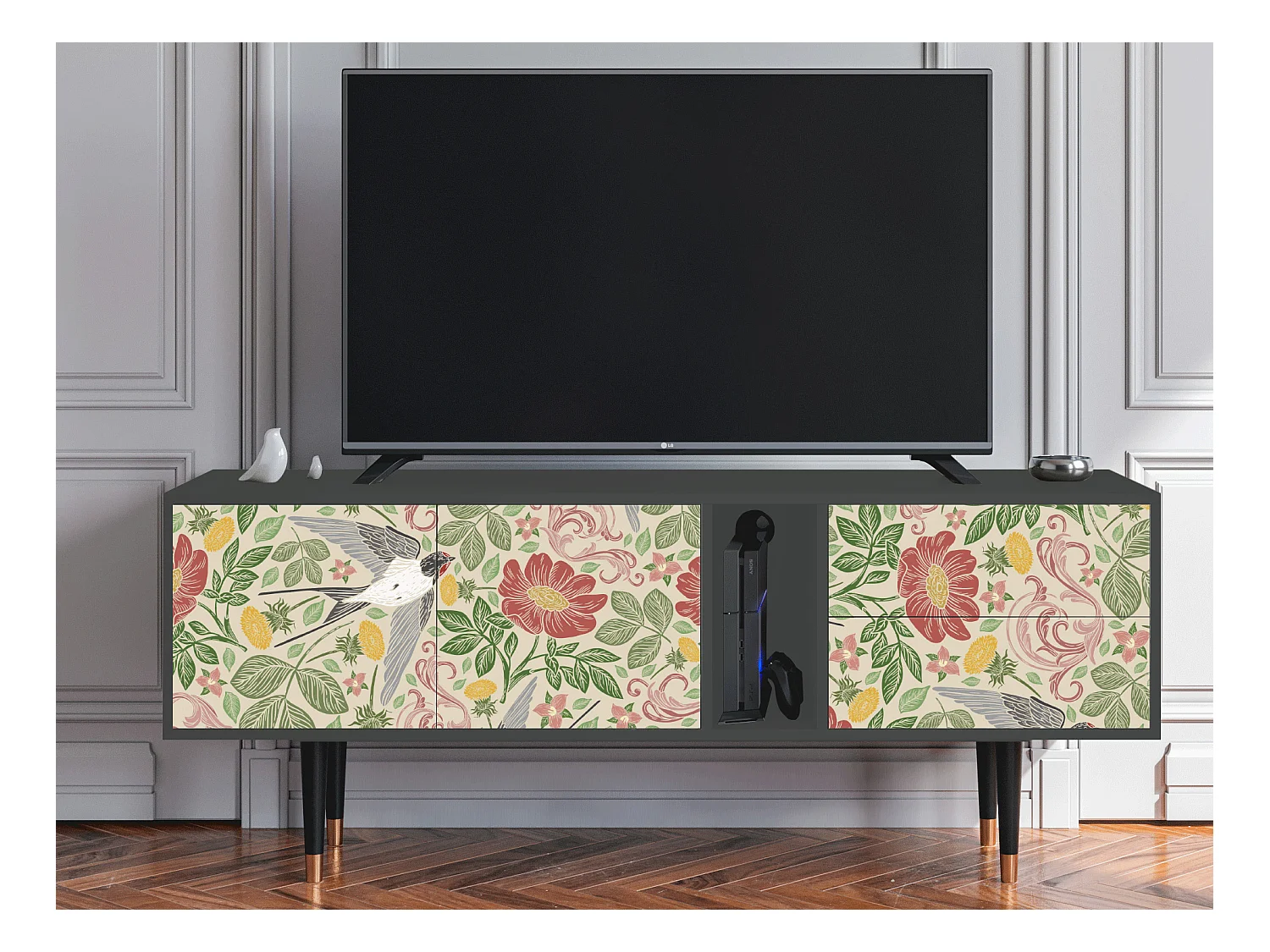TV-Möbel - 170х69х48 cm - T1 - Spring Swallow, Anthrazit