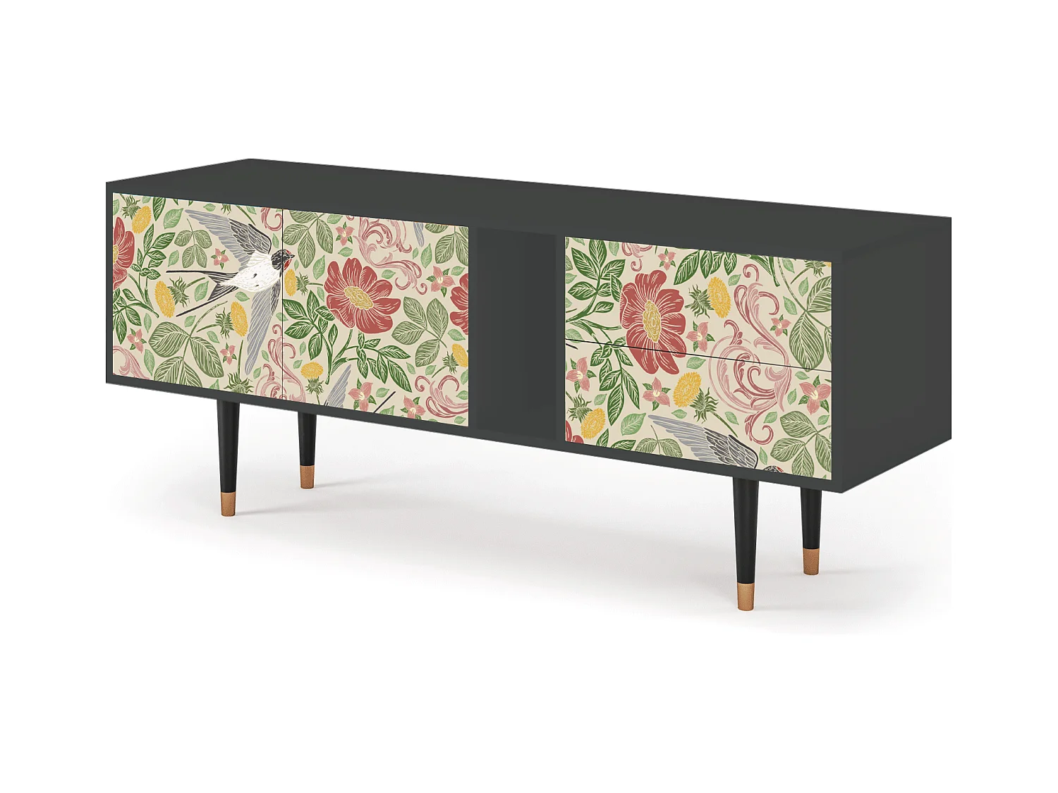 TV-Möbel - 170х69х48 cm - T1 - Spring Swallow, Anthrazit