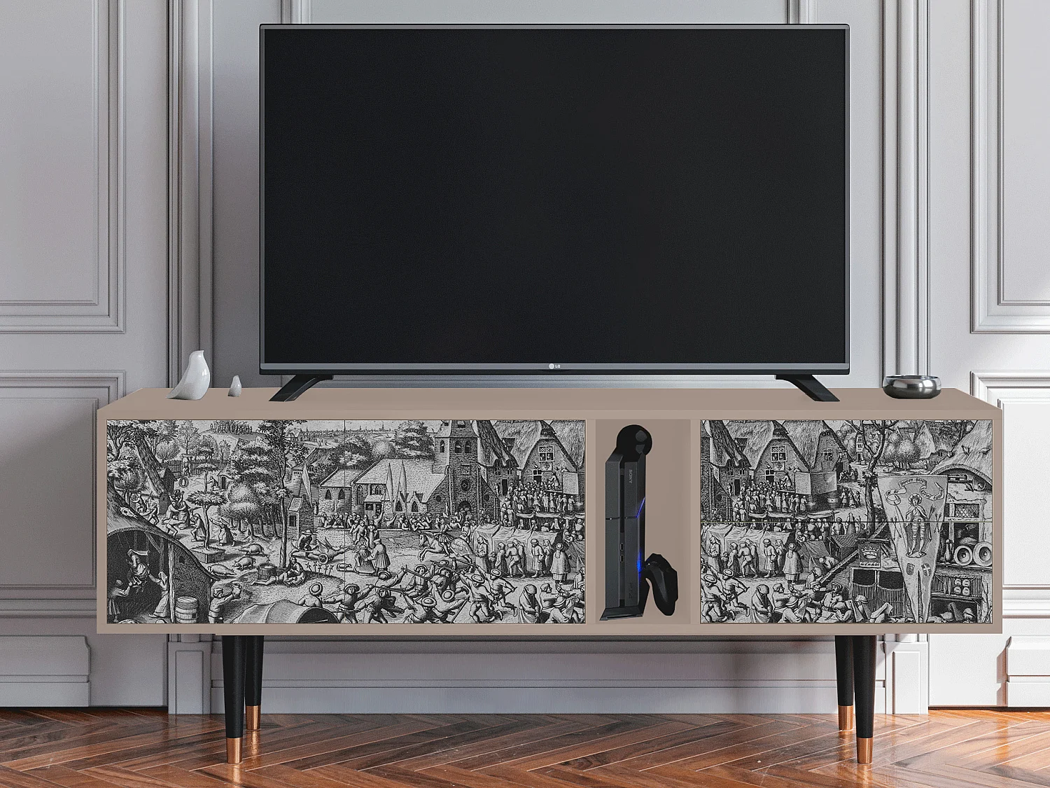 Meuble TV - 170х69х48 cm - T1 - The Festival of Saint, Latte