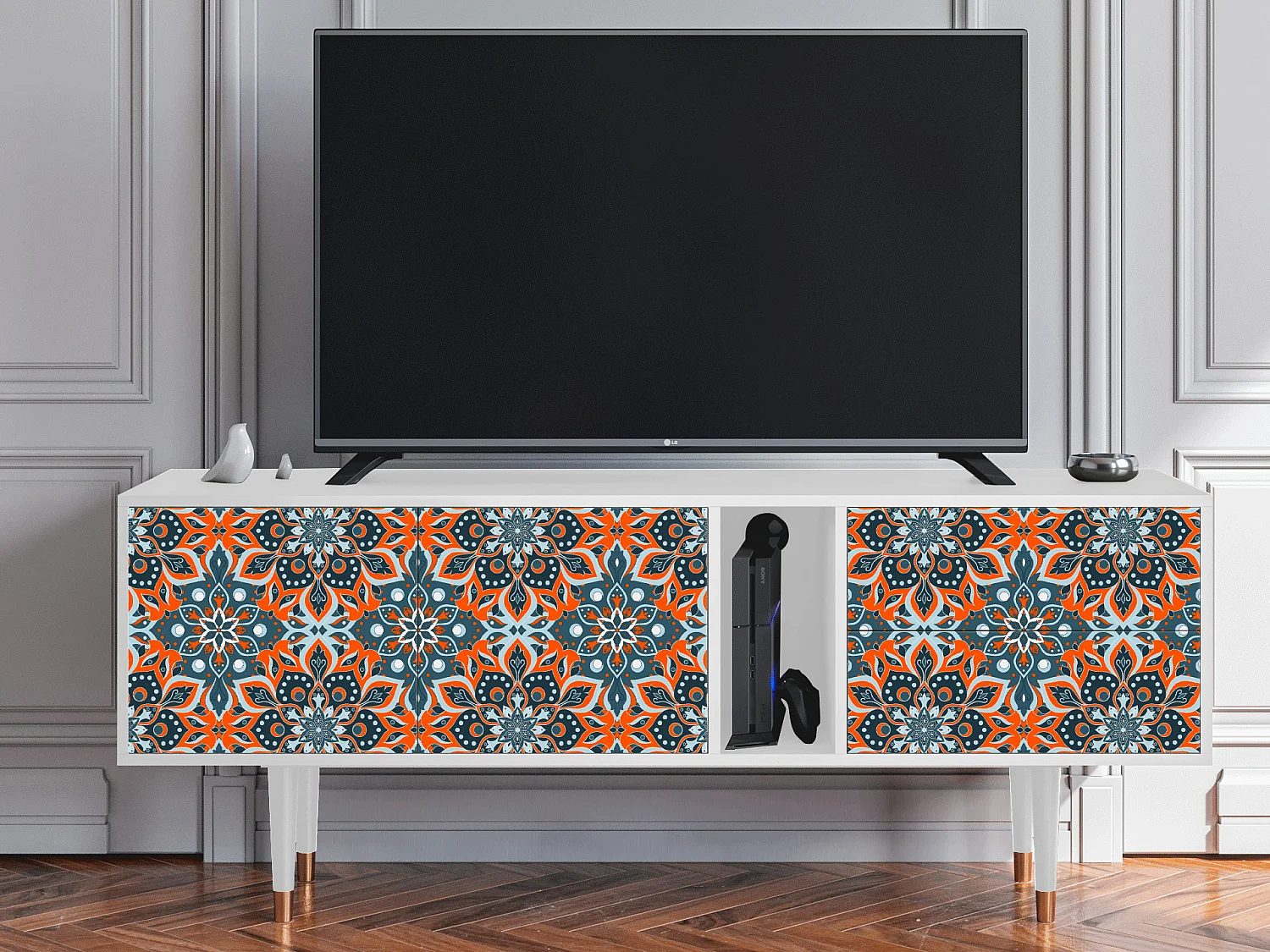 TV-meubel - 170х69х48 cm - T1 - Fire Beetle, Wit