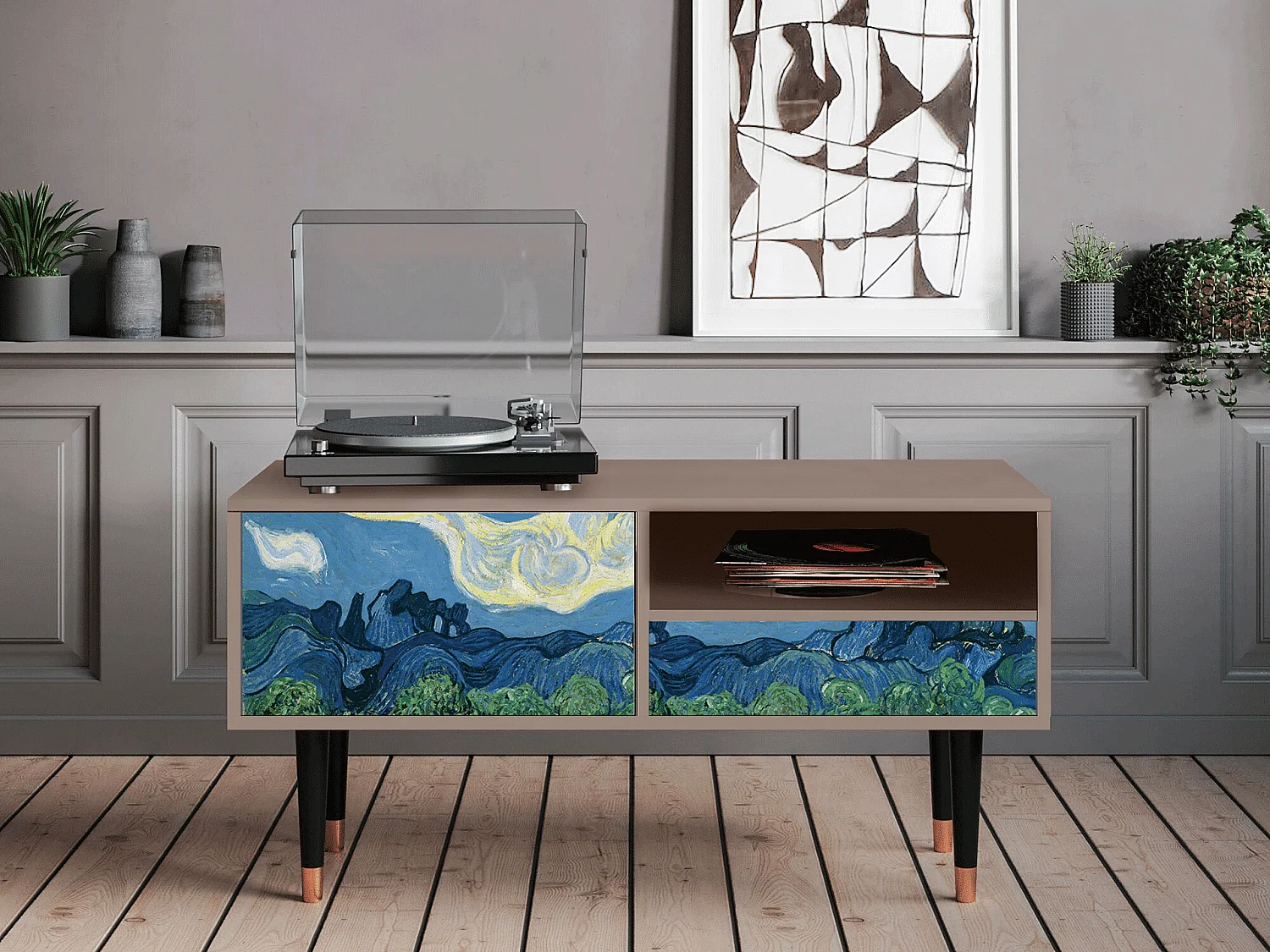 TV-Möbel - 115х59х48 cm - T3 - The Oil Trees, Latte