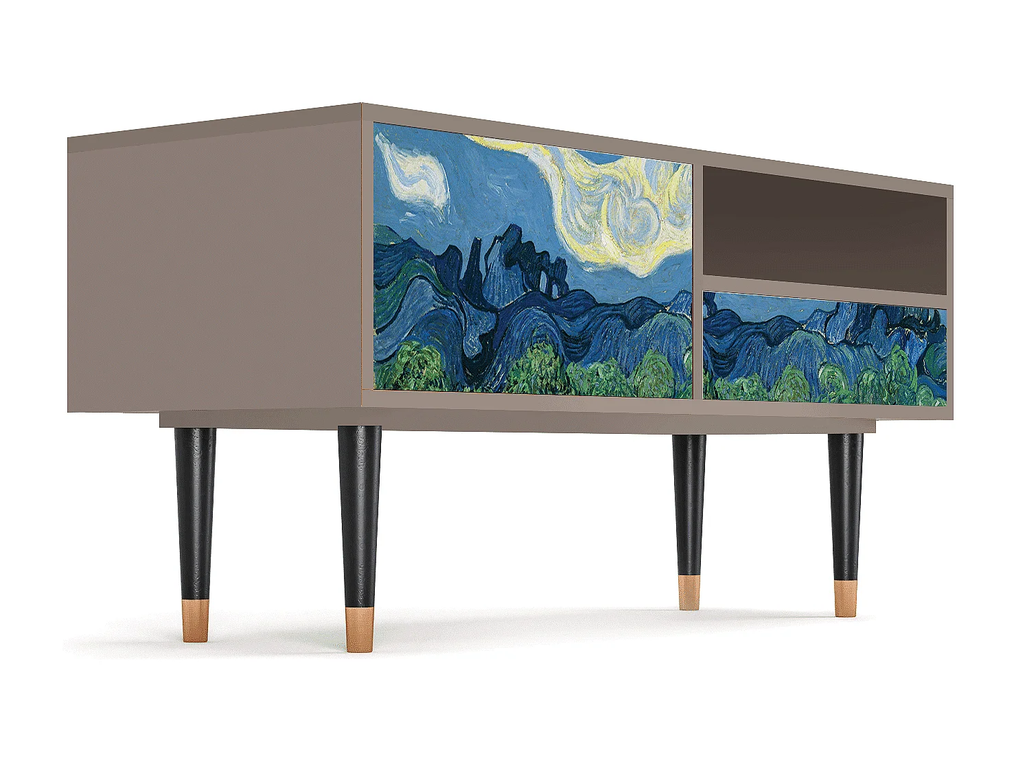 Mobile TV - 115х59х48 cm - T3 - The Oil Trees, Latte