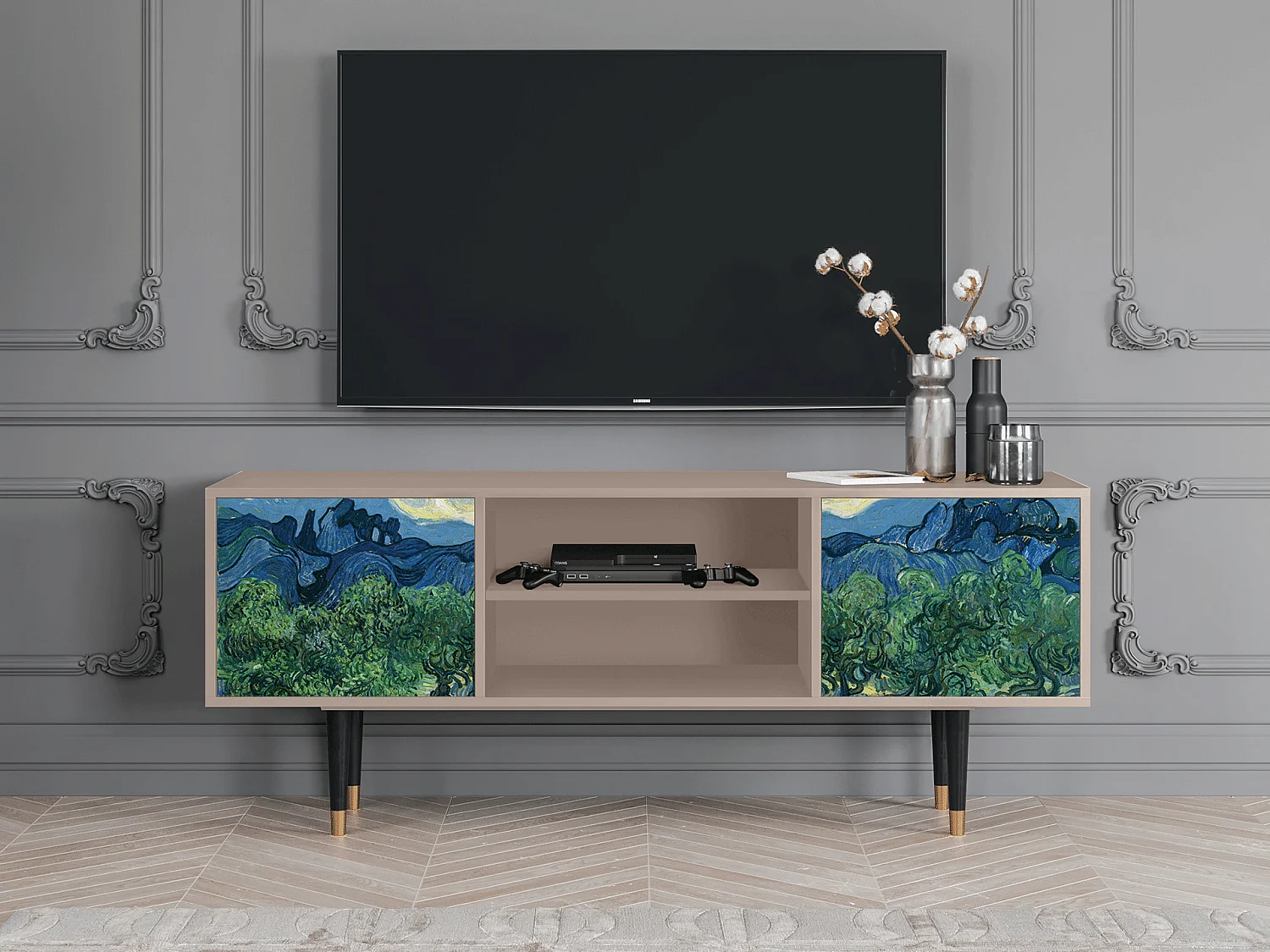 Mueble de TV - 170х69х48 cm - T2 - The Oil Trees, Latte