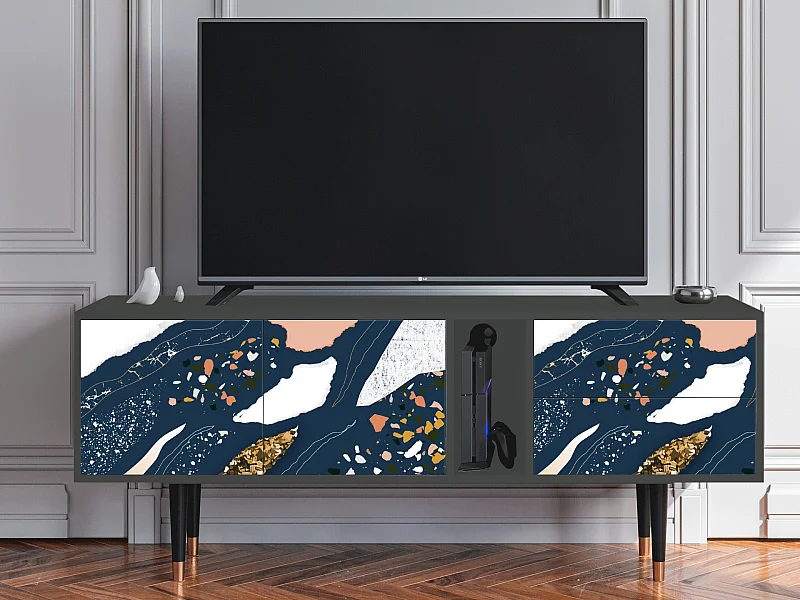 TV-Möbel - 170х69х48 cm - T1 - Nude Iceberg, Anthrazit