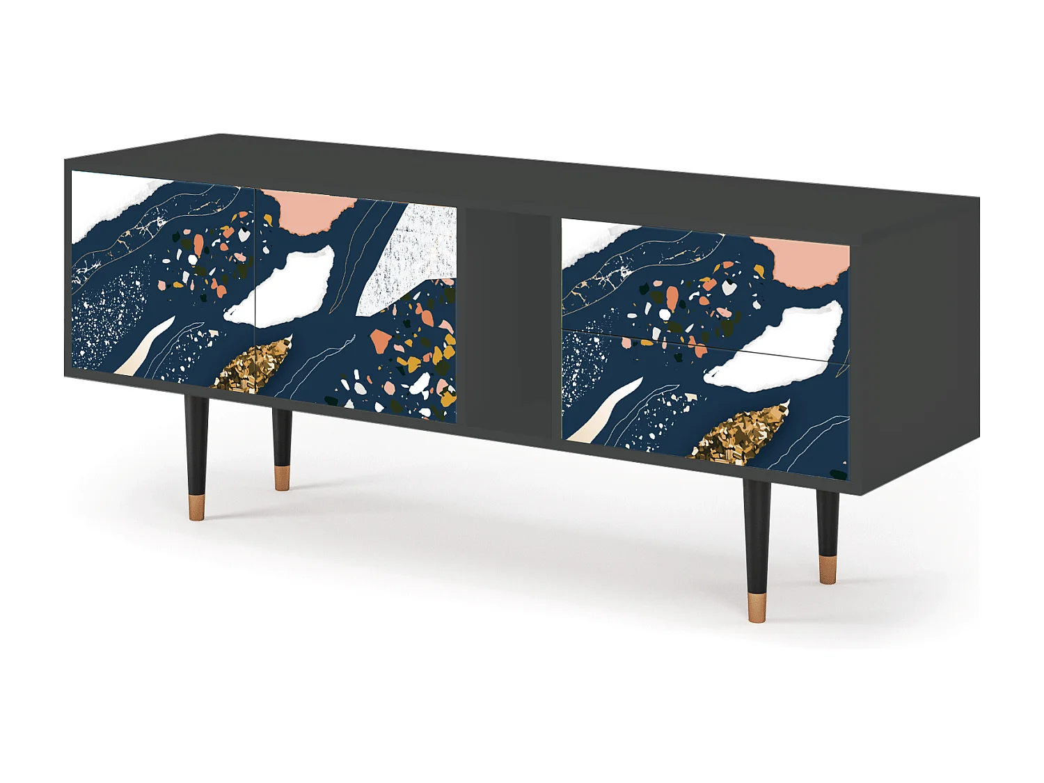 TV-Möbel - 170х69х48 cm - T1 - Nude Iceberg, Anthrazit