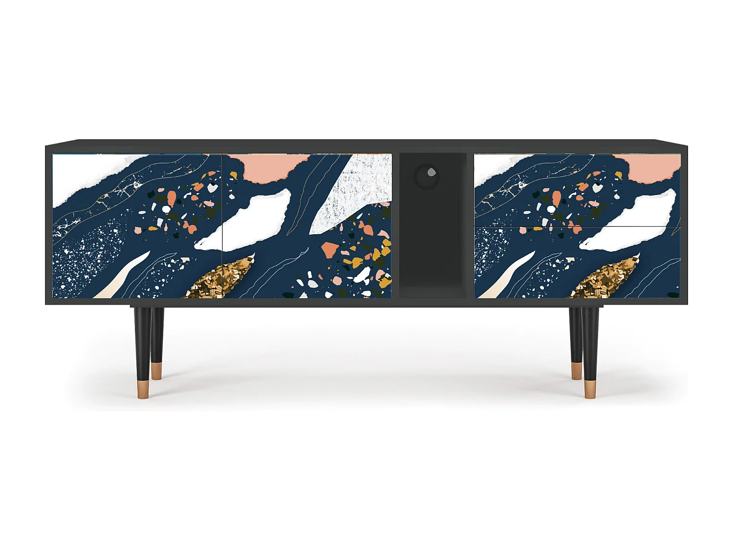 TV-Möbel - 170х69х48 cm - T1 - Nude Iceberg, Anthrazit