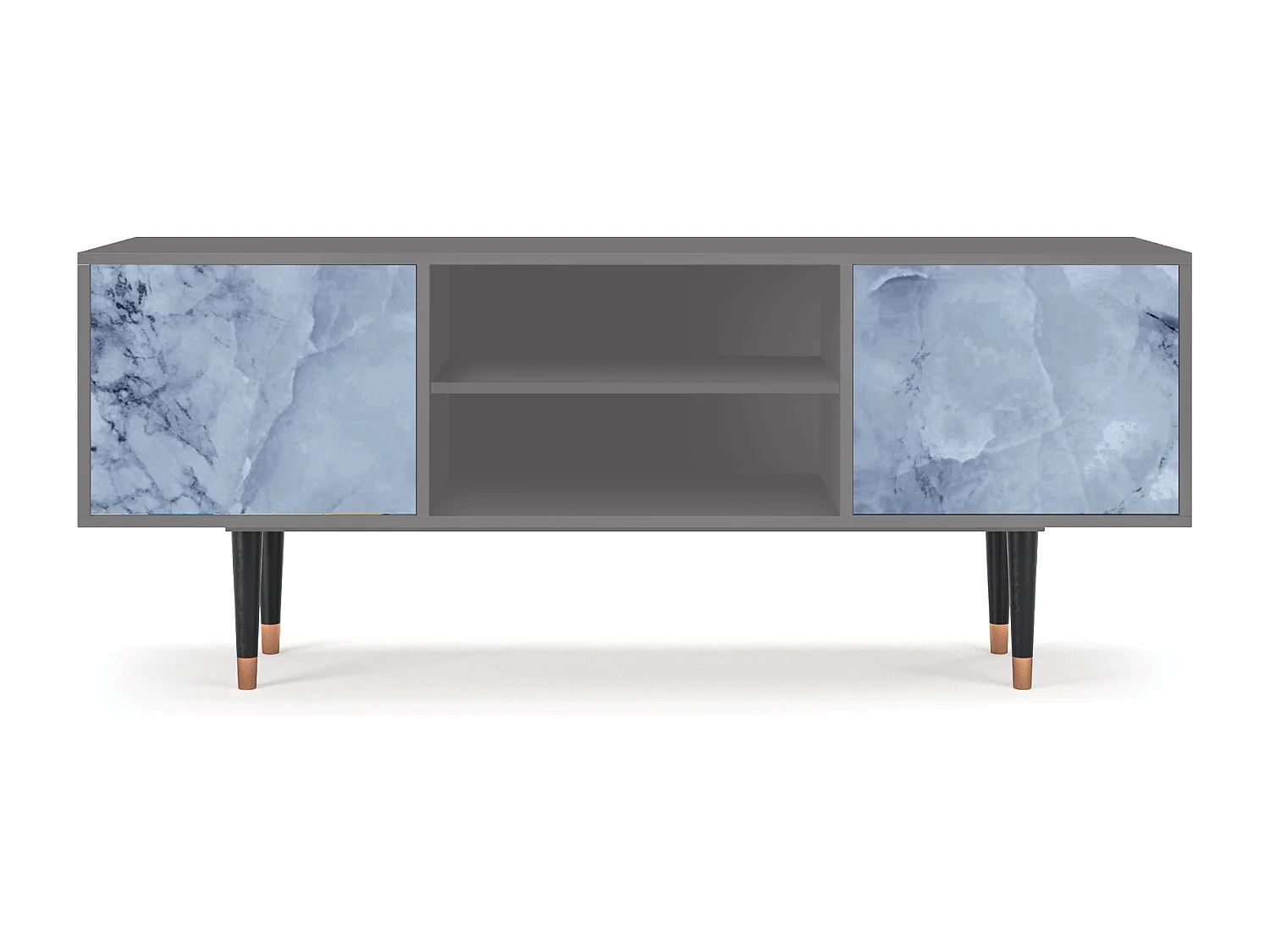 Mobile TV - 170х69х48 cm - T2 - Feather Ice, Grigio