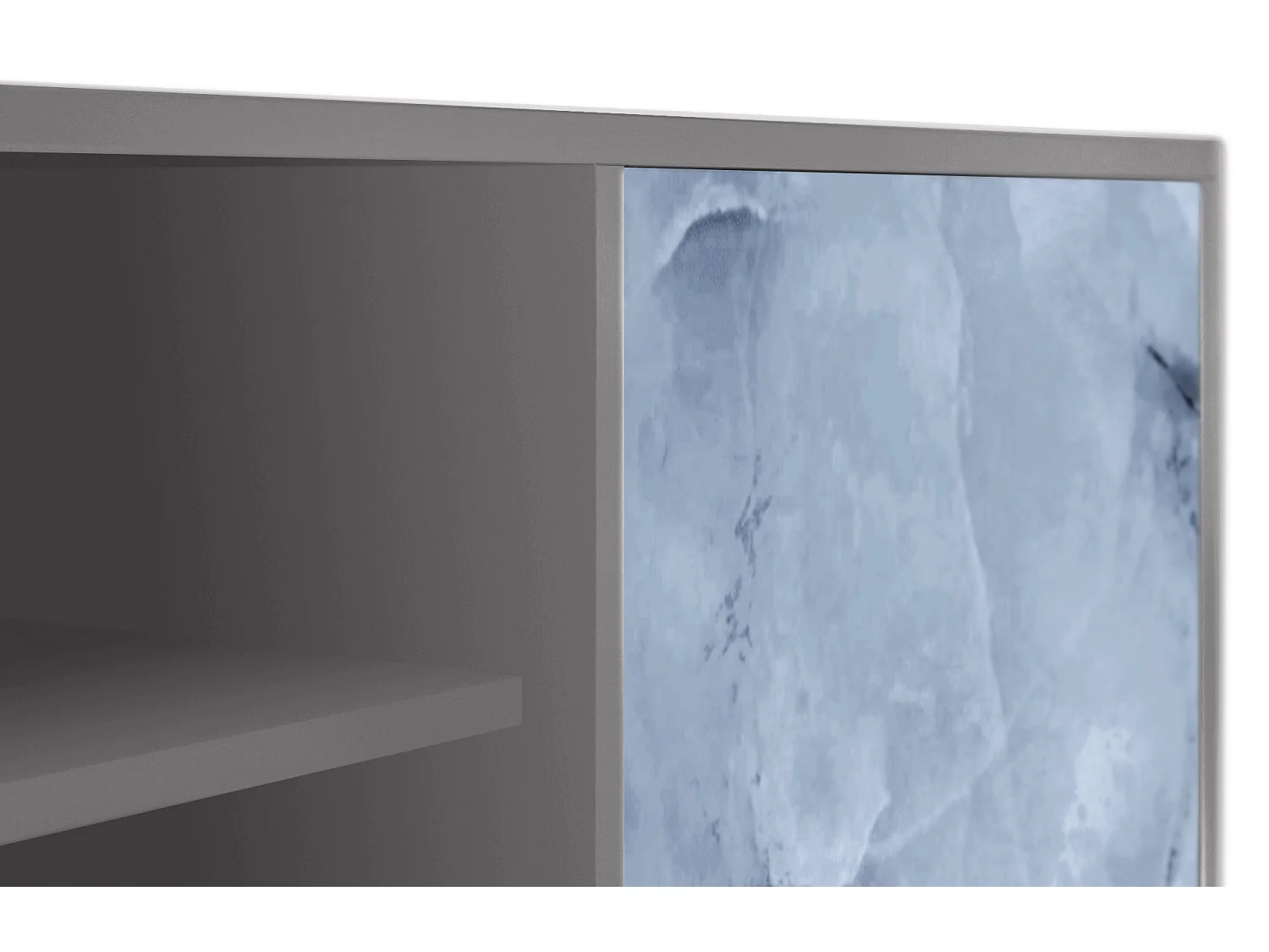 Mobile TV - 170х69х48 cm - T2 - Feather Ice, Grigio