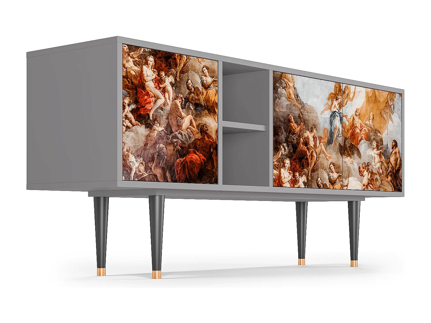 Mueble de TV - 150х69х41 cm - T5 - Versailles, Cinza