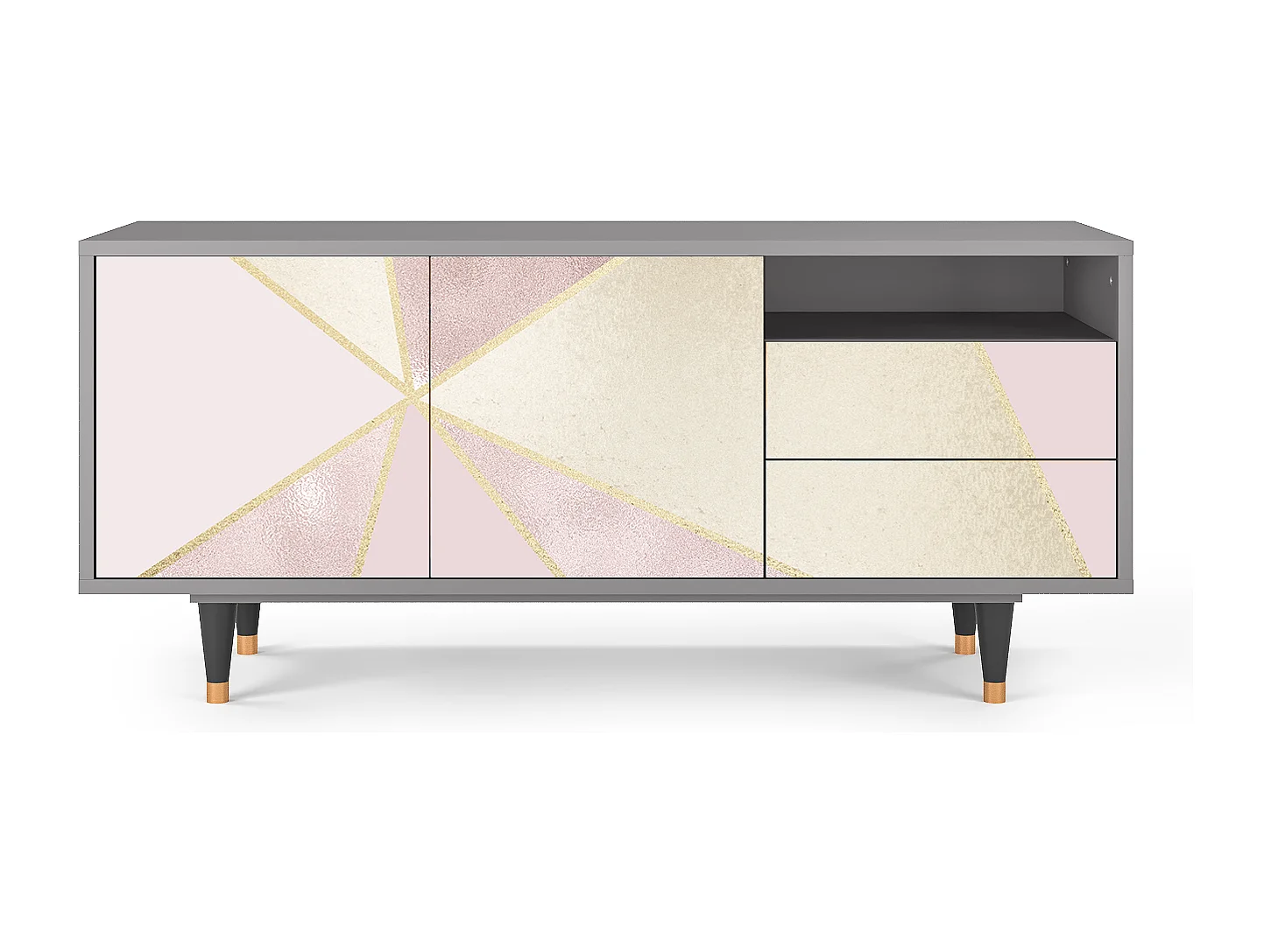 Mueble de TV - 125х56х41 cm - T7 - Cosmopolitan Diva, Cinza