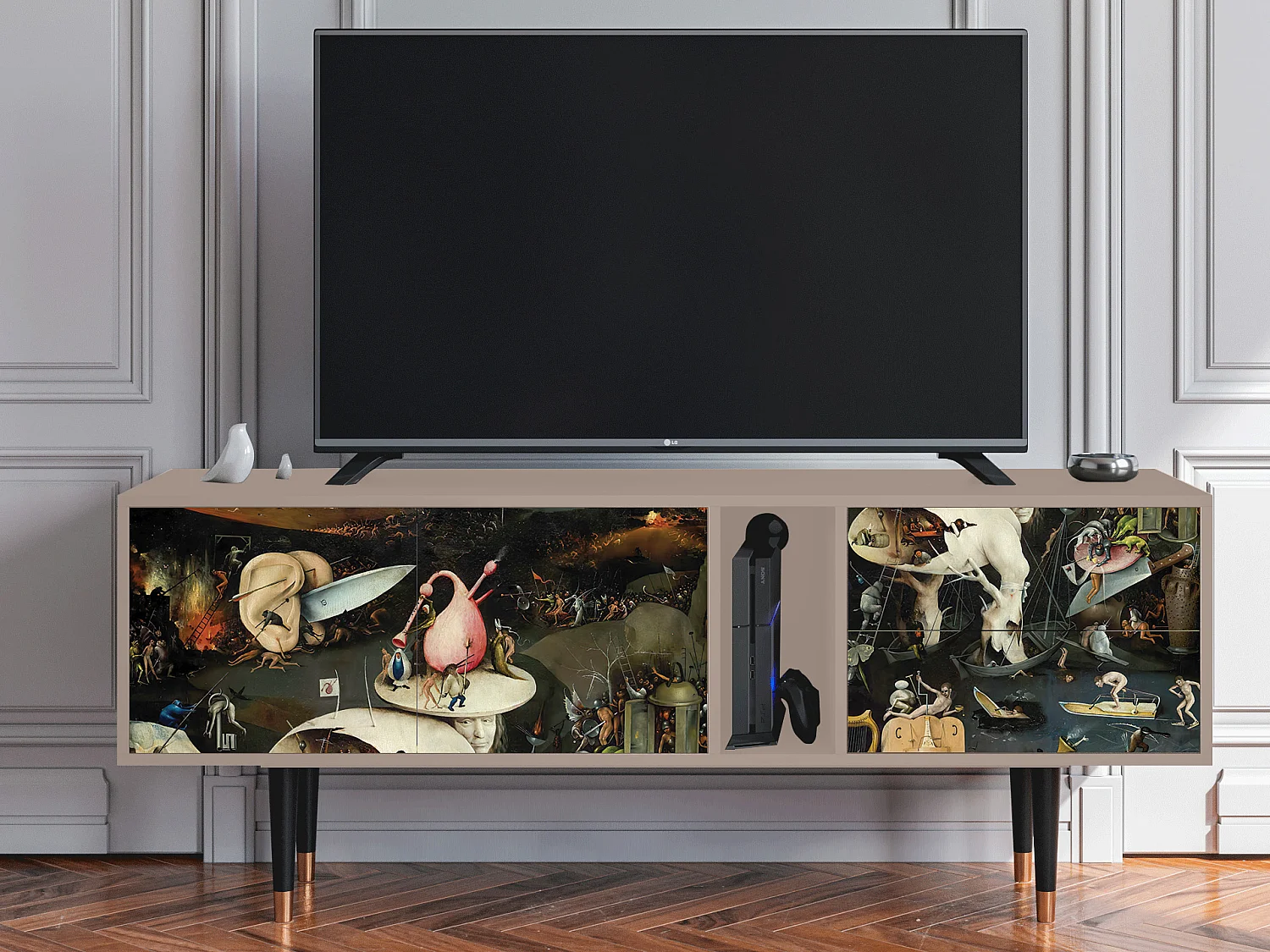 Mobile TV - 170х69х48 cm - T1 - The Garden 2, Latte