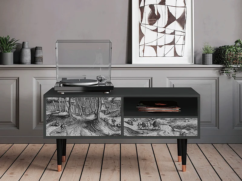 TV-Möbel - 115х59х48 cm - T3 - Rusticorum, Anthrazit