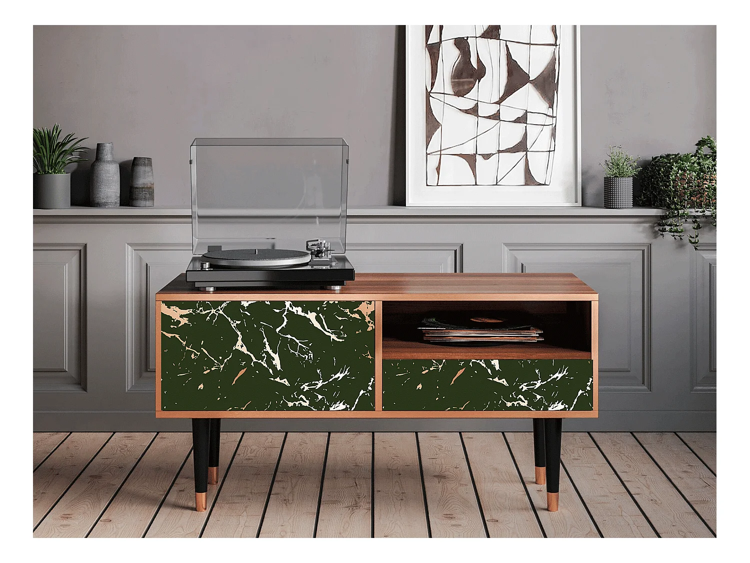 Mobile TV - 115х59х48 cm - T3 - Amazon Forest, Noce