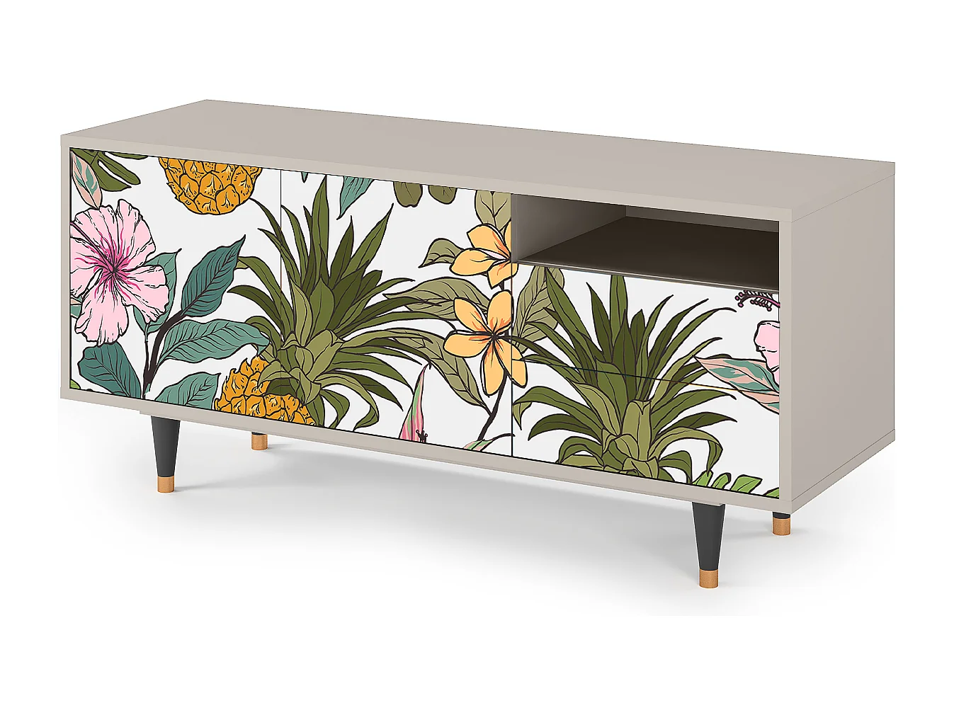 Meuble TV - 125х56х41 cm - T7 - Estival Fruit, Sable