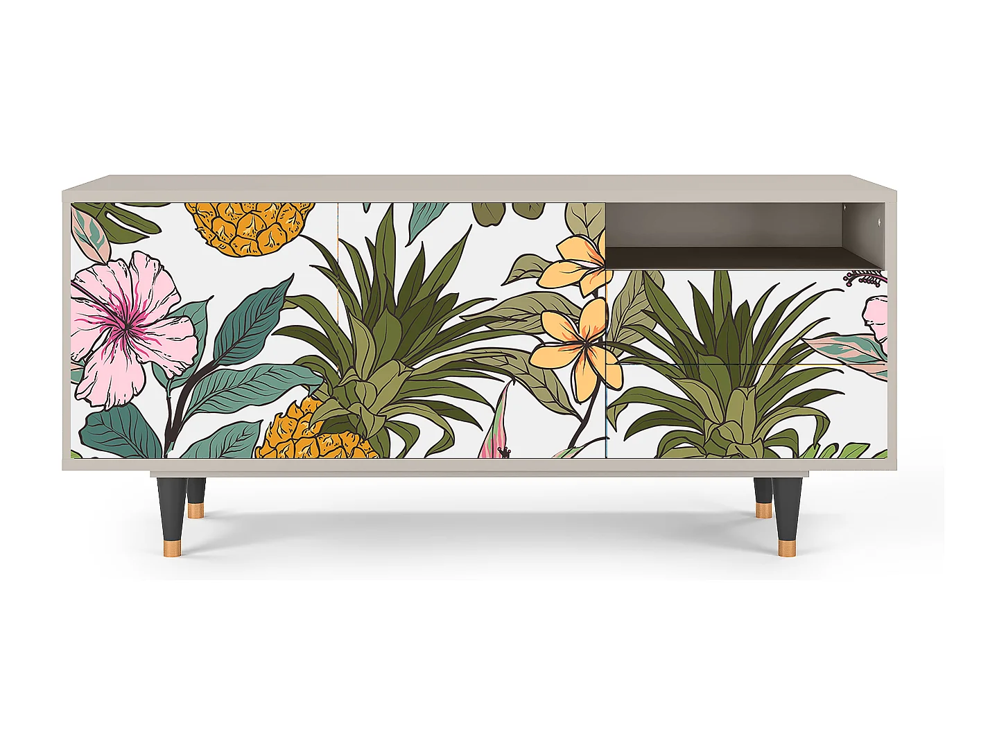 Meuble TV - 125х56х41 cm - T7 - Estival Fruit, Sable