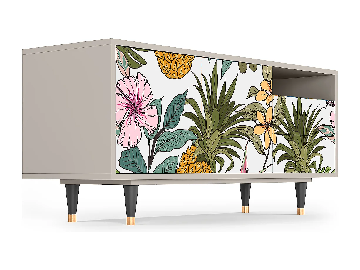 Meuble TV - 125х56х41 cm - T7 - Estival Fruit, Sable