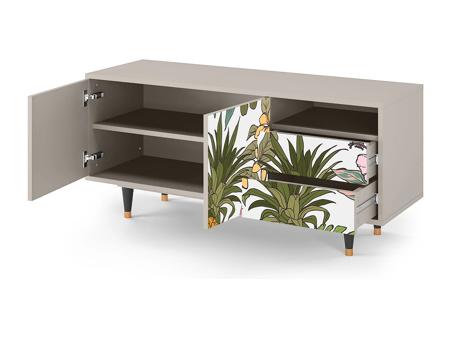 Meuble TV - 125х56х41 cm - T7 - Estival Fruit, Sable