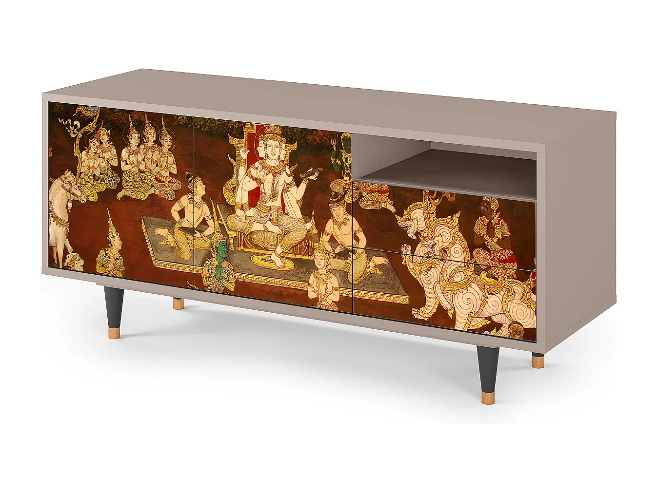 Mueble de TV - 125х56х41 cm - T7 - Malyavan, Latte