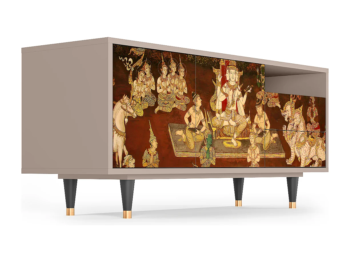 Mobile TV - 125х56х41 cm - T7 - Malyavan, Latte