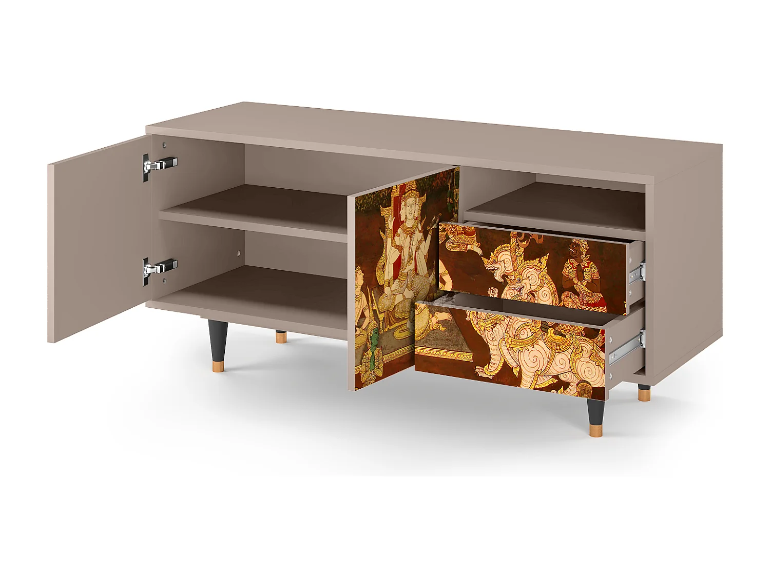 Mobile TV - 125х56х41 cm - T7 - Malyavan, Latte