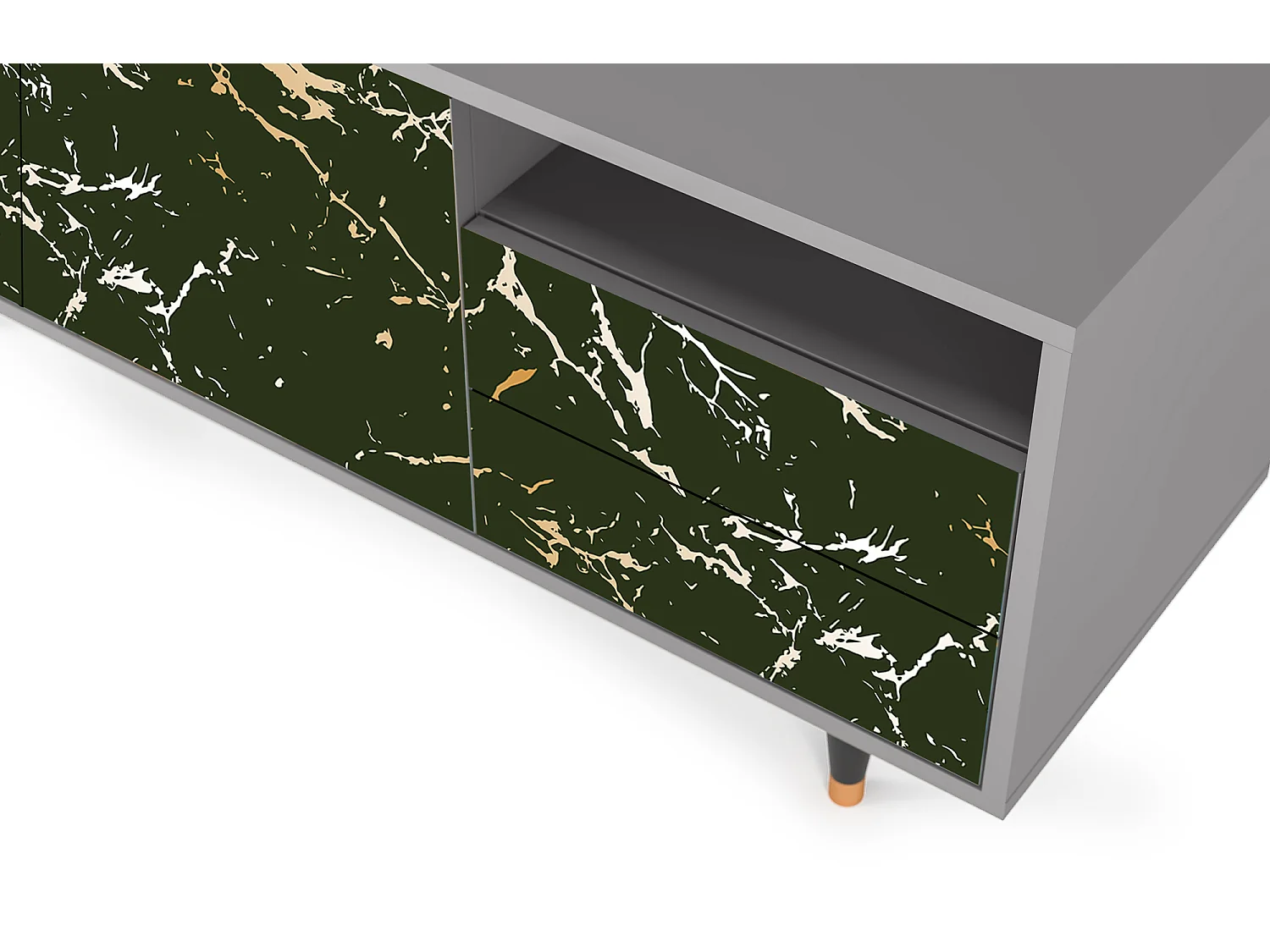 TV-Möbel - 125х56х41 cm - T7 - Amazon Forest, Grau