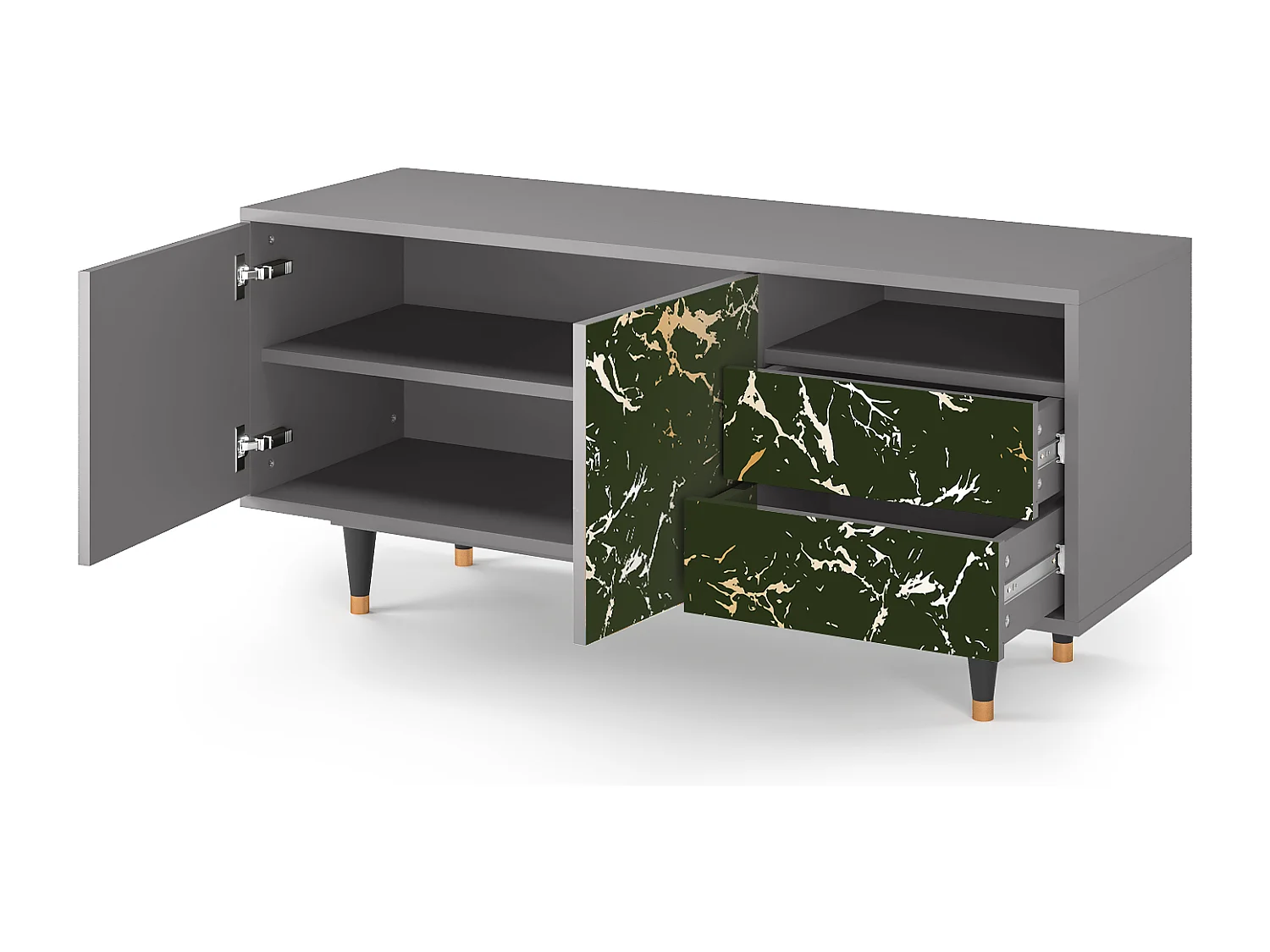 TV-Möbel - 125х56х41 cm - T7 - Amazon Forest, Grau