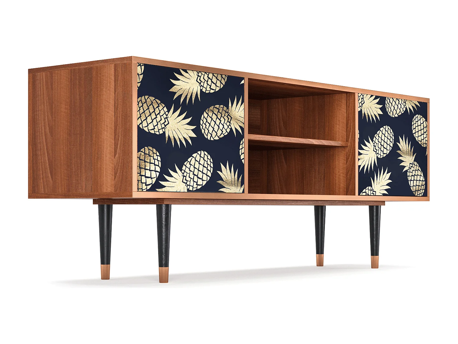 Mueble de TV - 170х69х48 cm - T2 - Sunny Pineaple, Nogueira