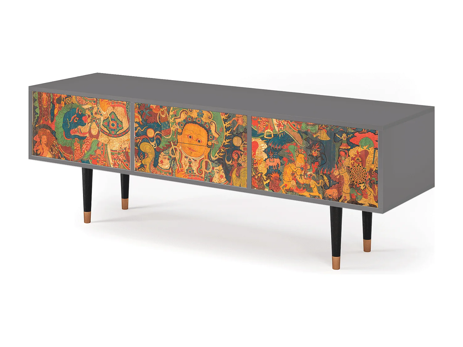 Mobile TV - 170х59х48 cm - T4 - God by Vaisravana , Grigio