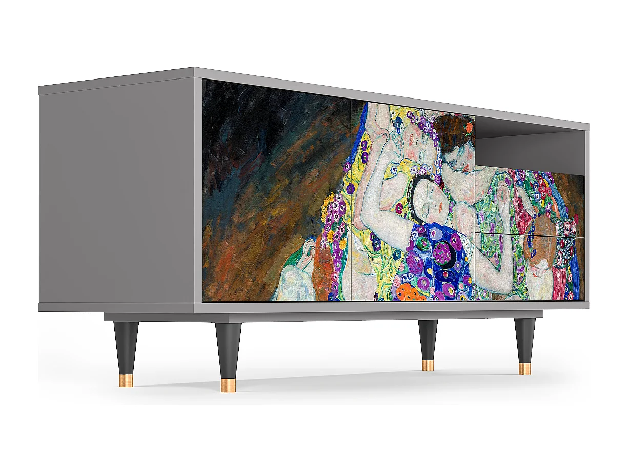 Meuble TV - 125х56х41 cm - T7 - The Maiden by Klimt, Gris