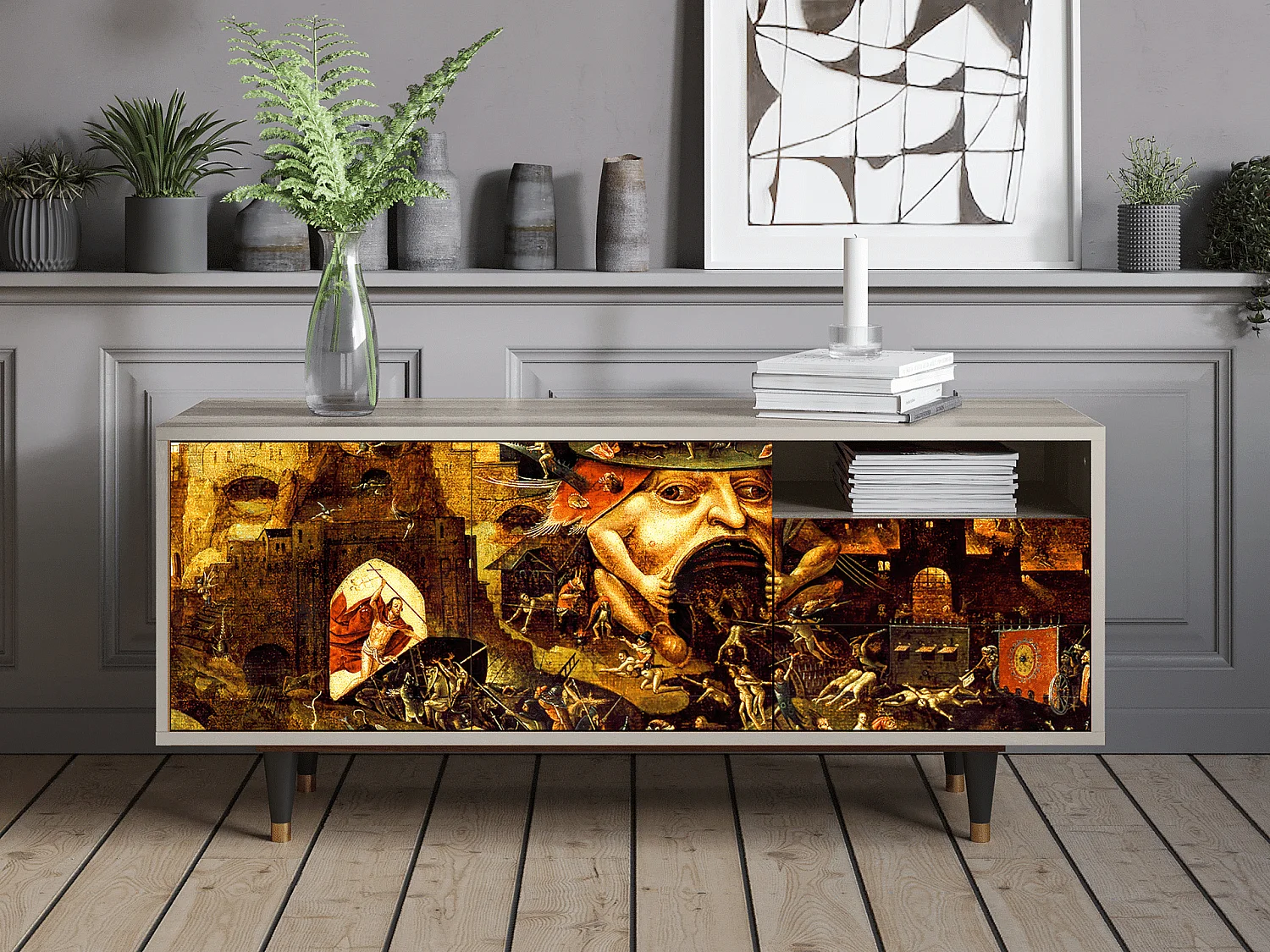TV-meubel - 125х56х41 cm - T7 - Christ in Limbo, Zand