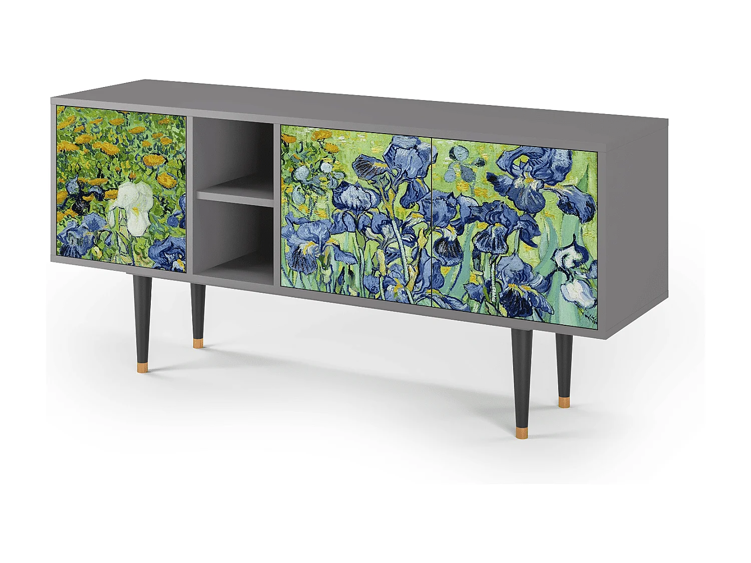 Mobile TV - 150х69х41 cm - T5 - Irises , Grigio